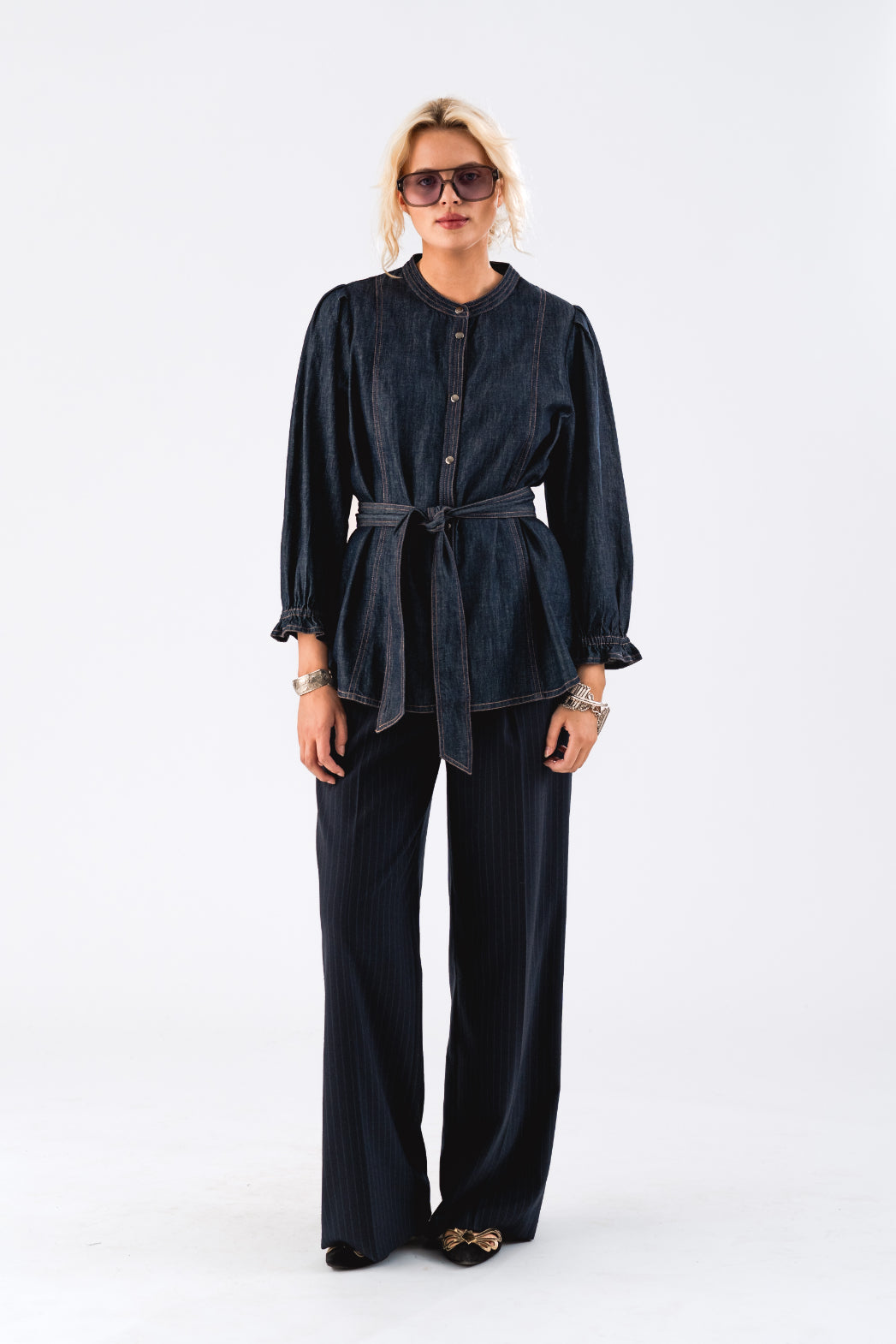 Lollys Laundry Toni Shirt - Denim Blue