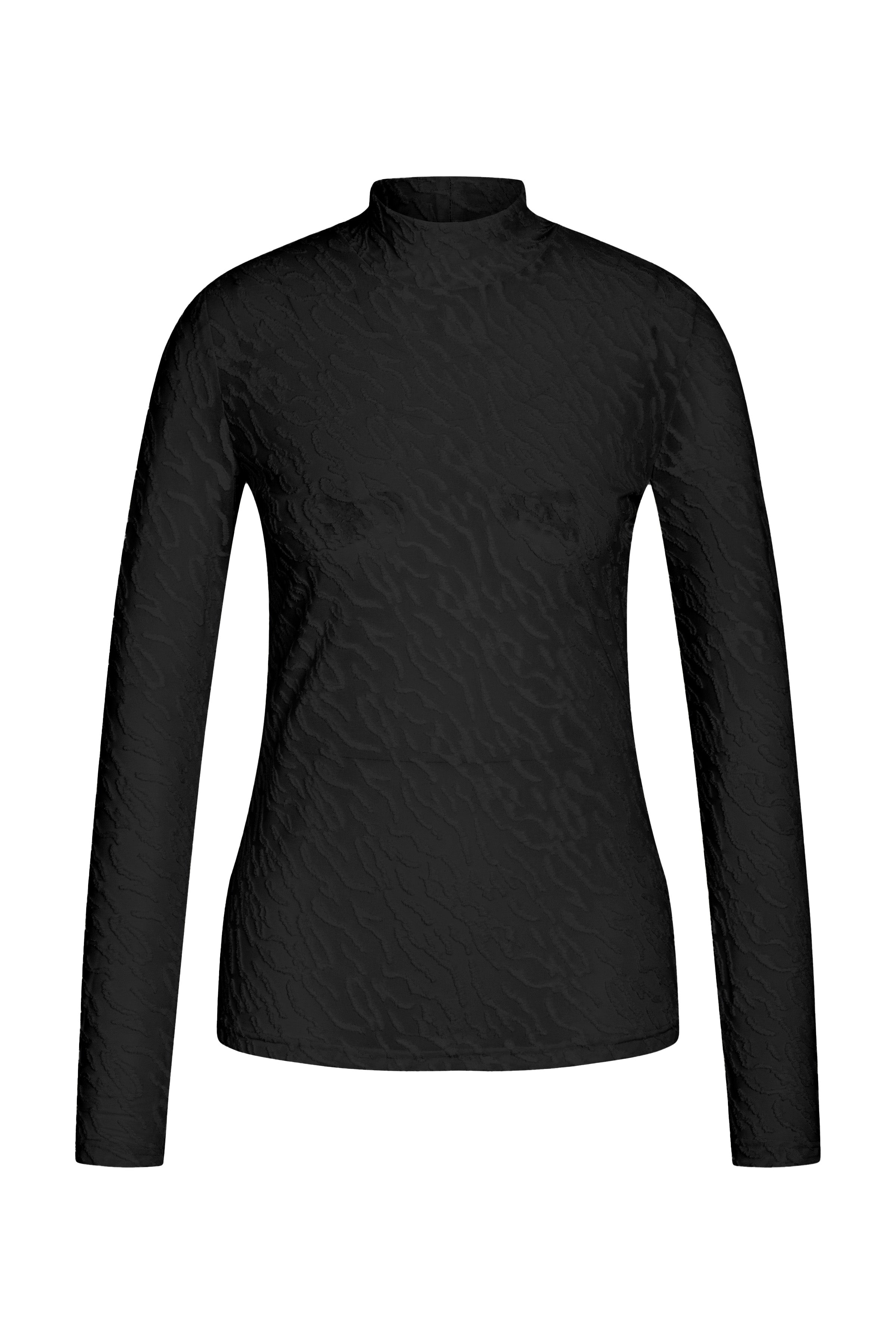 Rue De Femme Rollneck Top - Black