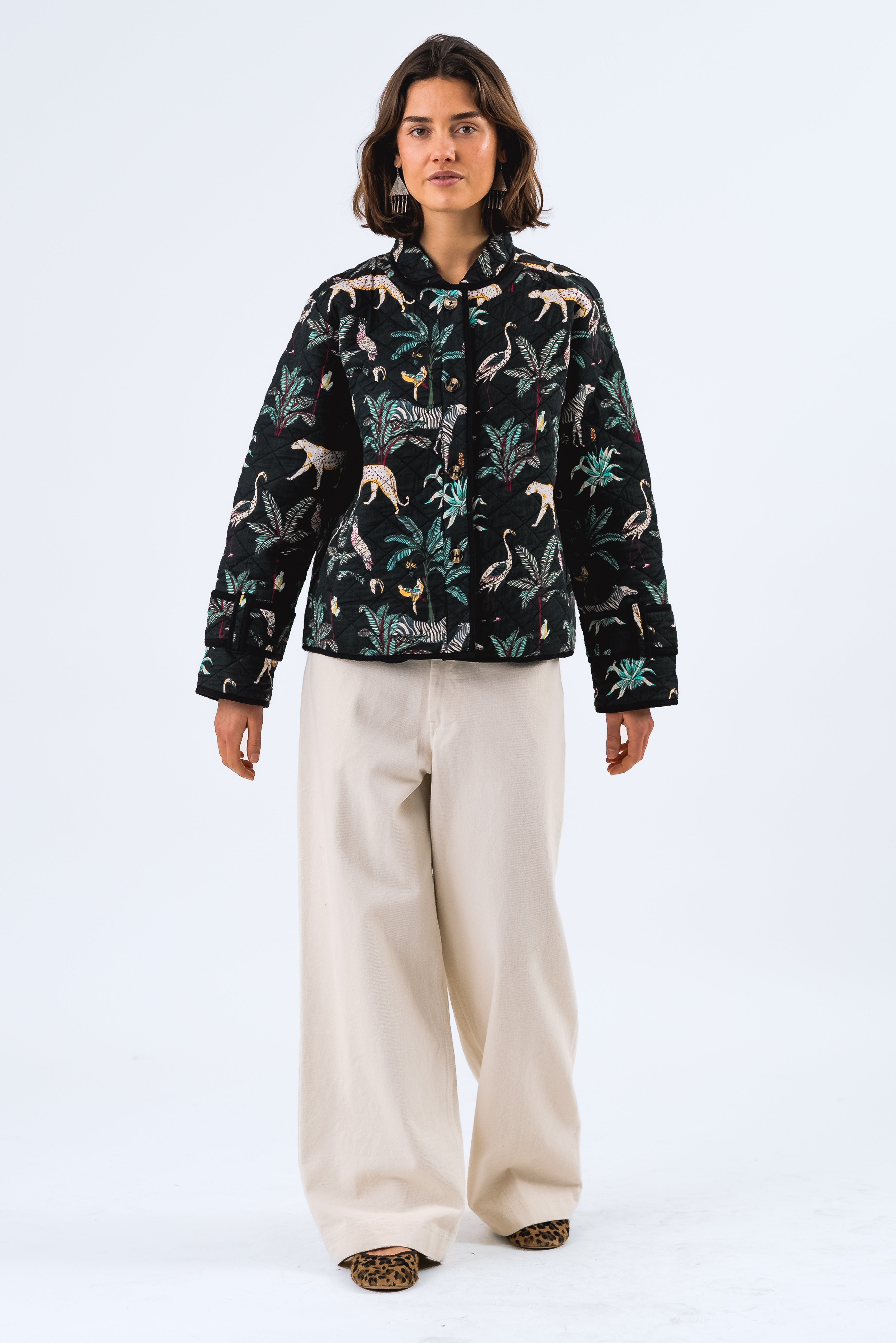 Lollys Laundry Viola Quilted Jacket - Washed Black