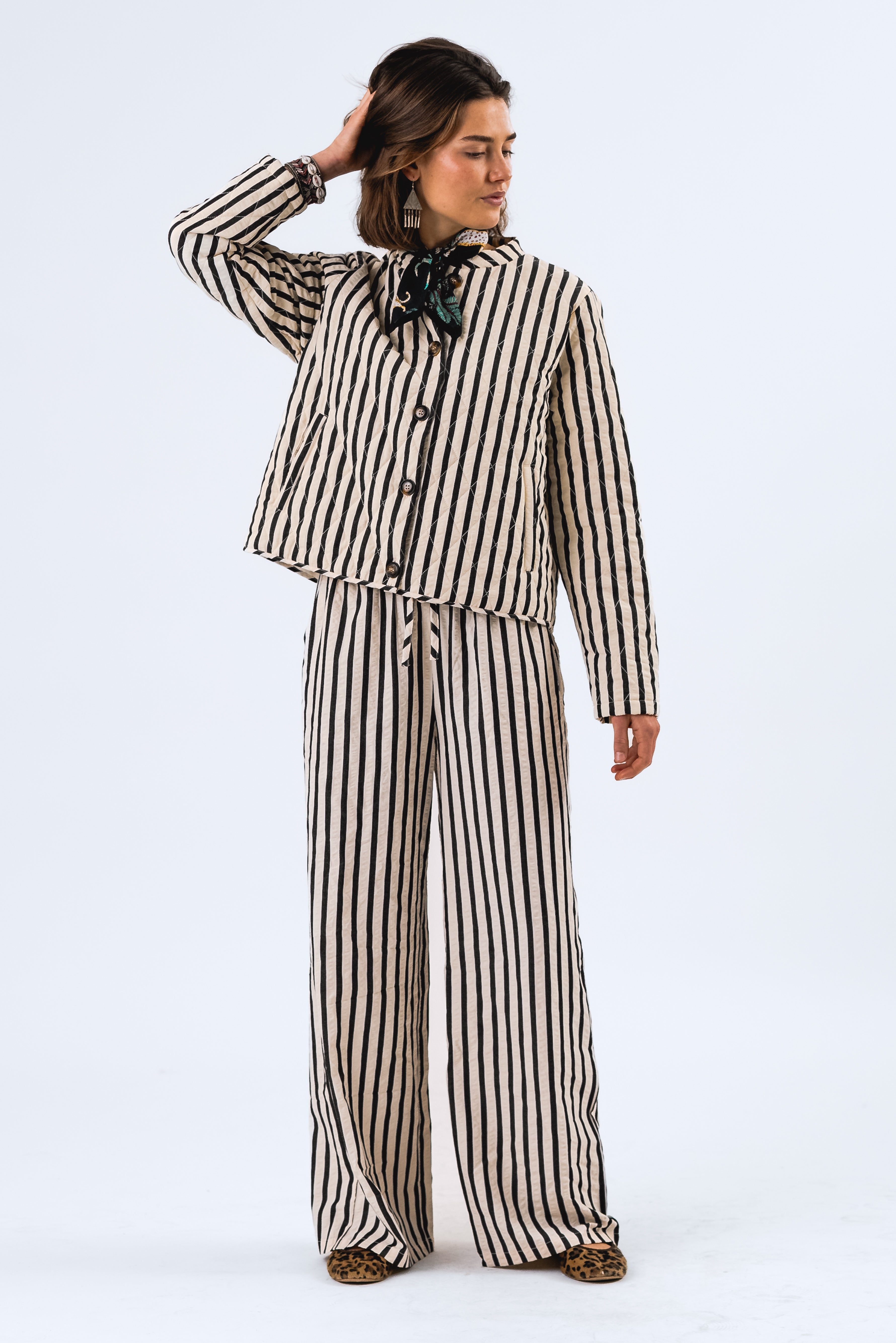Lollys Laundry Emilia Jacket - Navy/White Stripe
