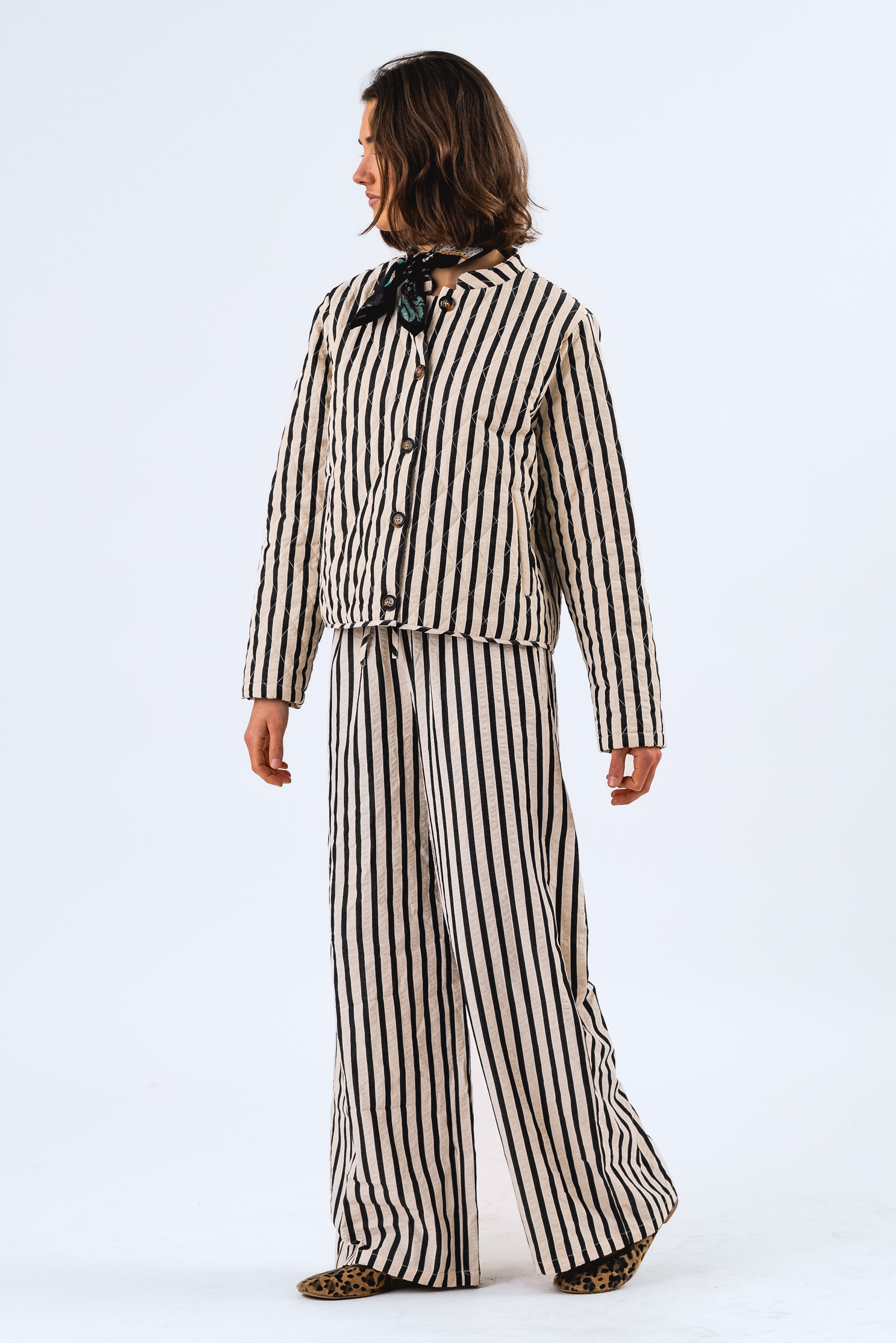 Lollys Laundry Emilia Jacket - Navy/White Stripe
