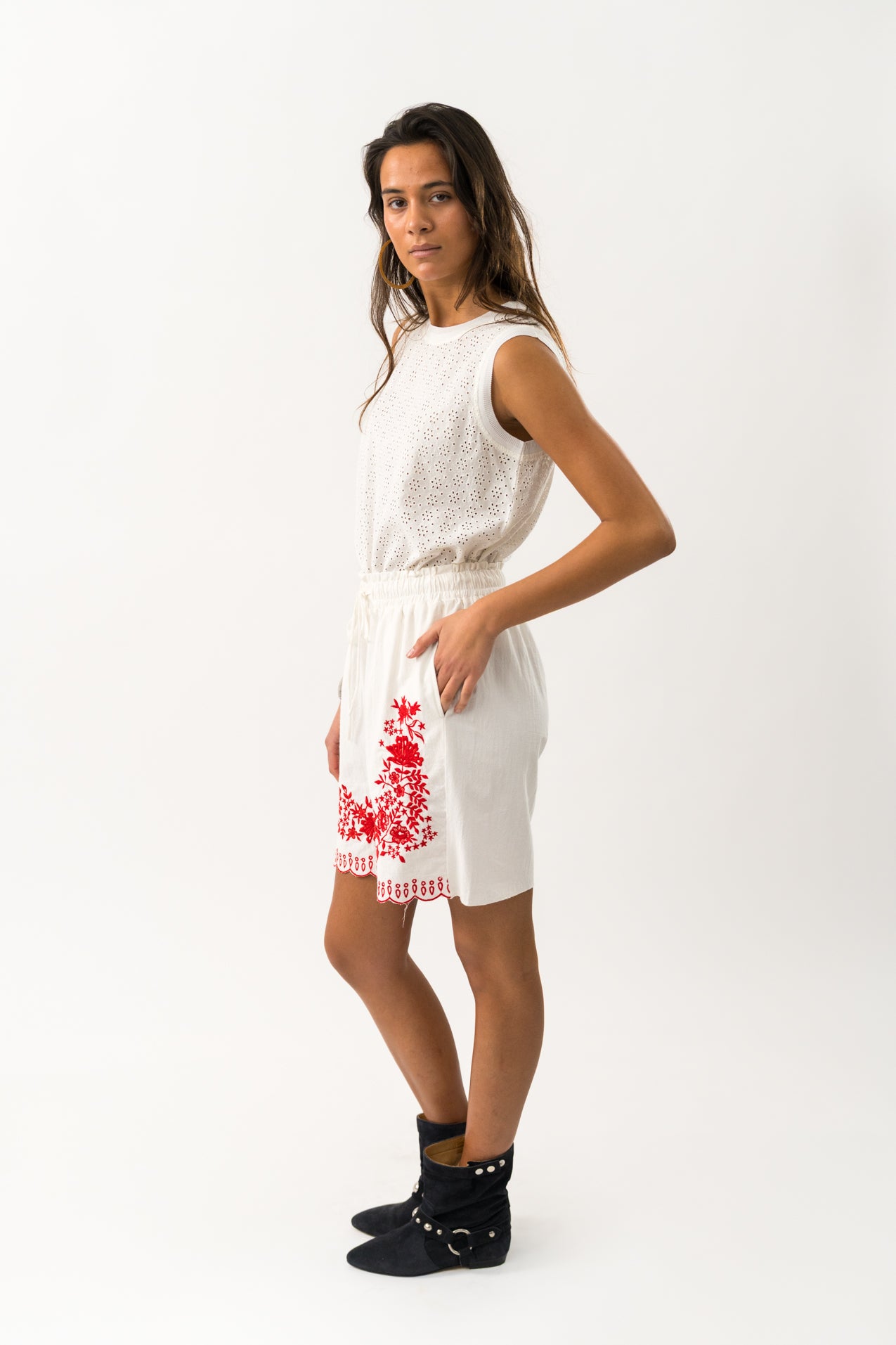 Moll Top - White Broderie