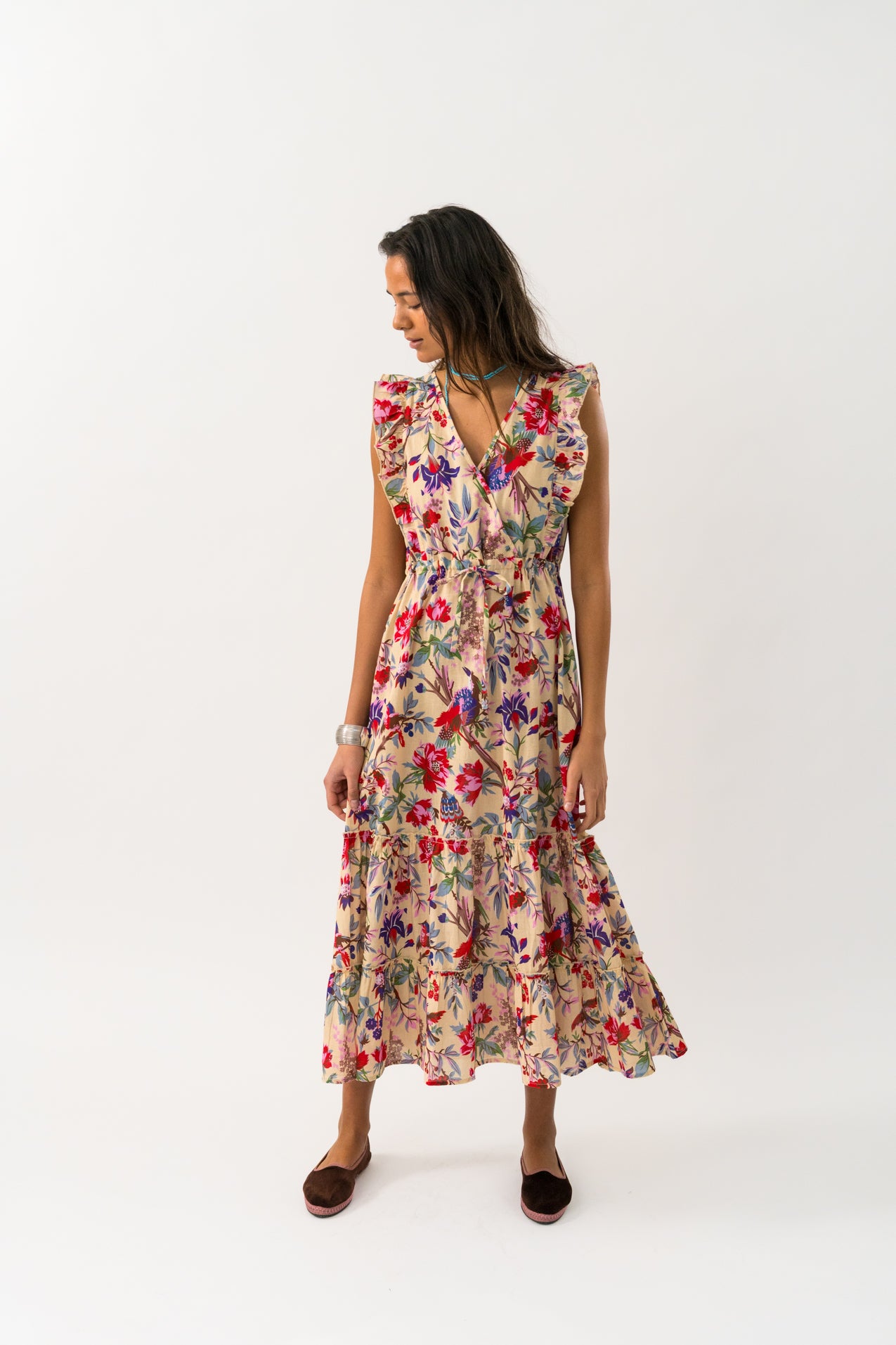 Samo Midi Dress - Flower Print