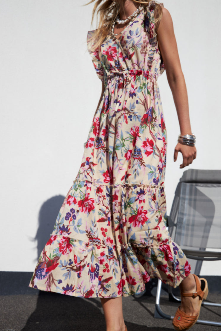 Samo Midi Dress - Flower Print