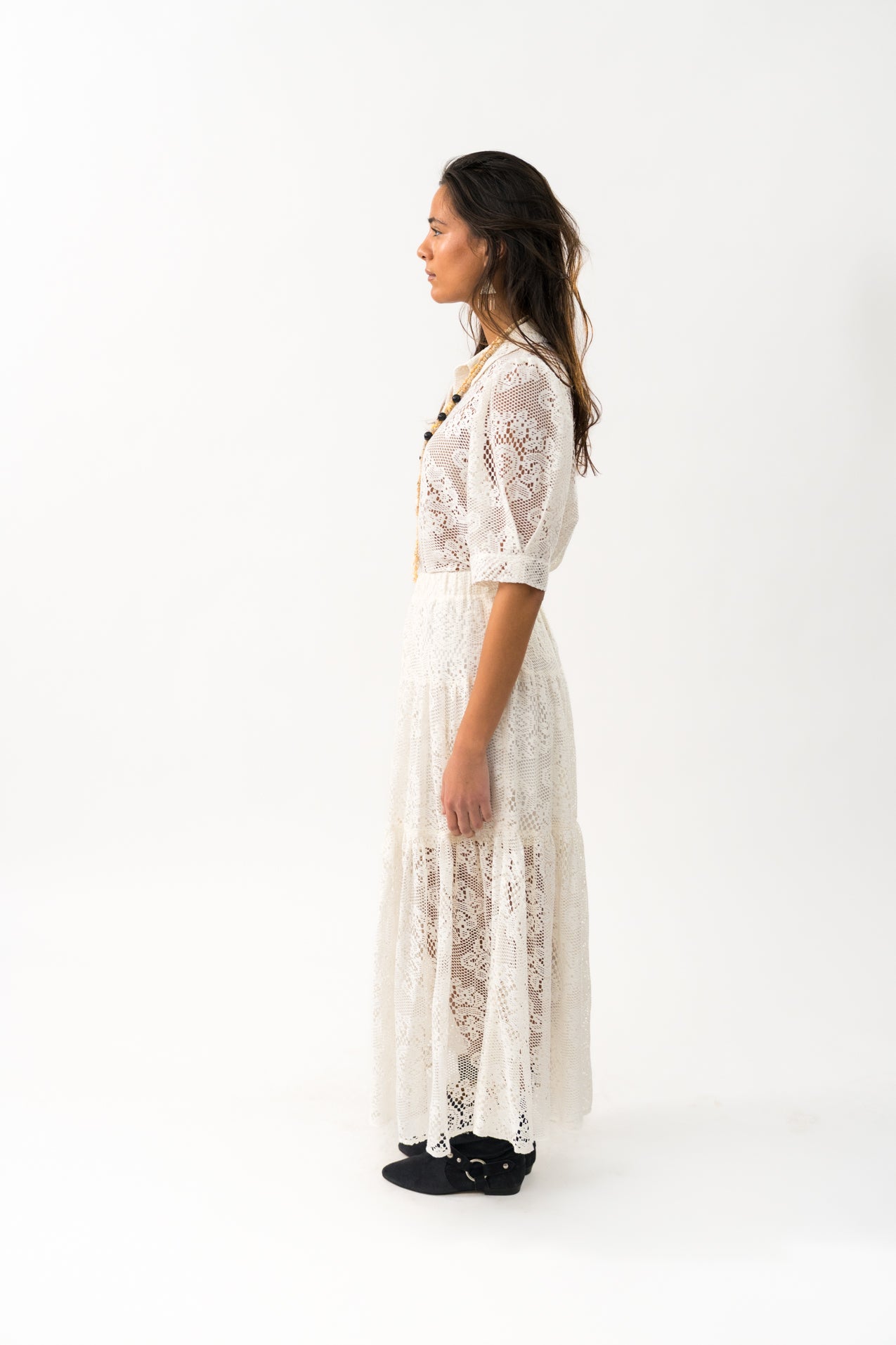 Sunset Maxi Skirt - Creme