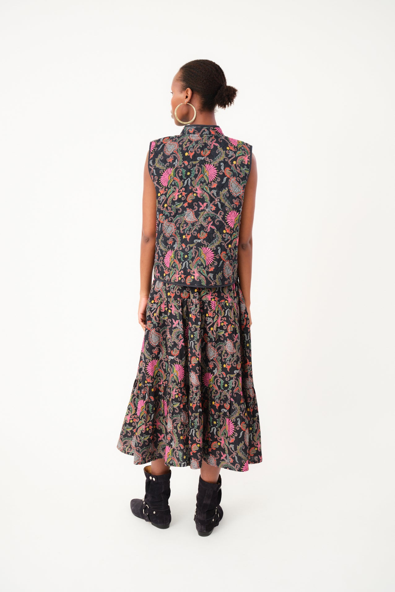 Sunset Maxi Skirt - Washed Black