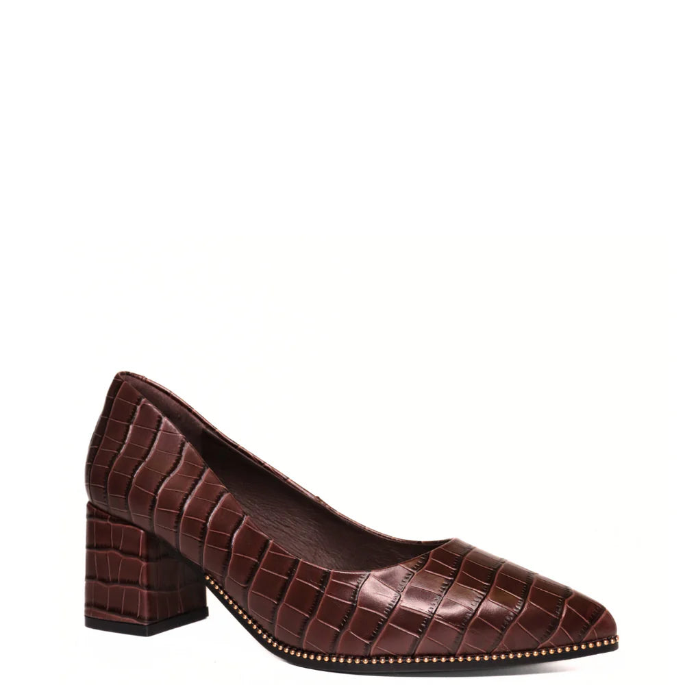 Frana Heel - Chocolate Croc
