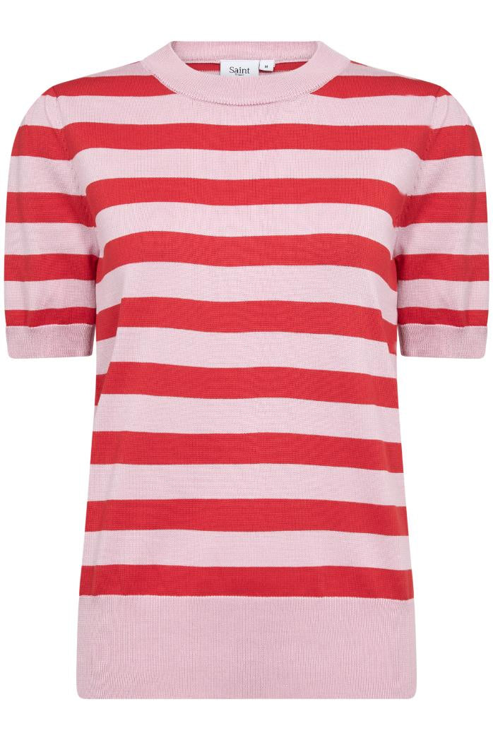 Mila Top – Pink & Red Stripe