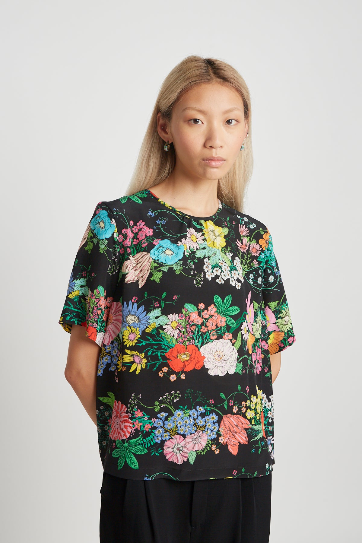 Twenty Seven Names Rosamund Tee - Black Floral