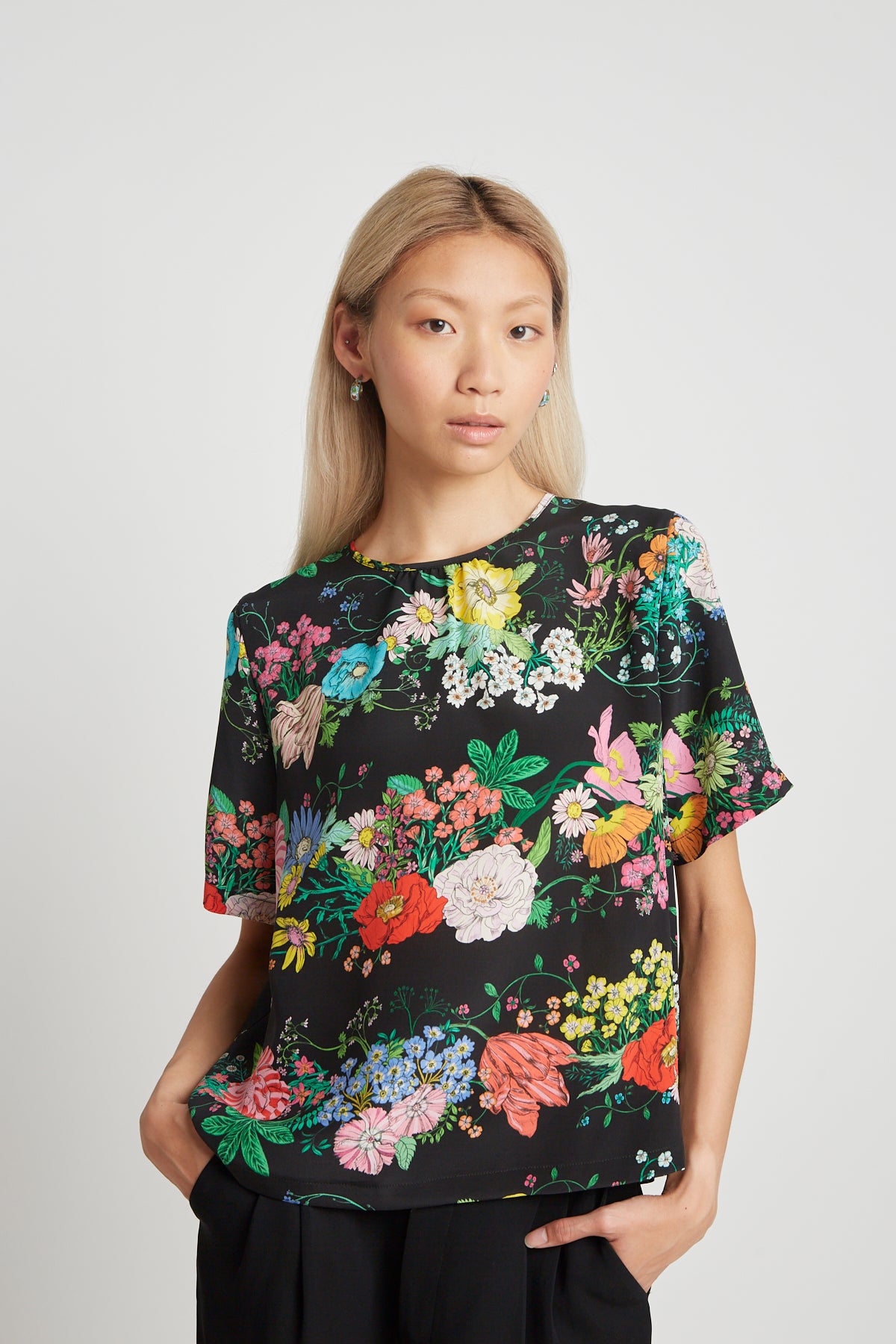 Twenty Seven Names Rosamund Tee - Black Floral