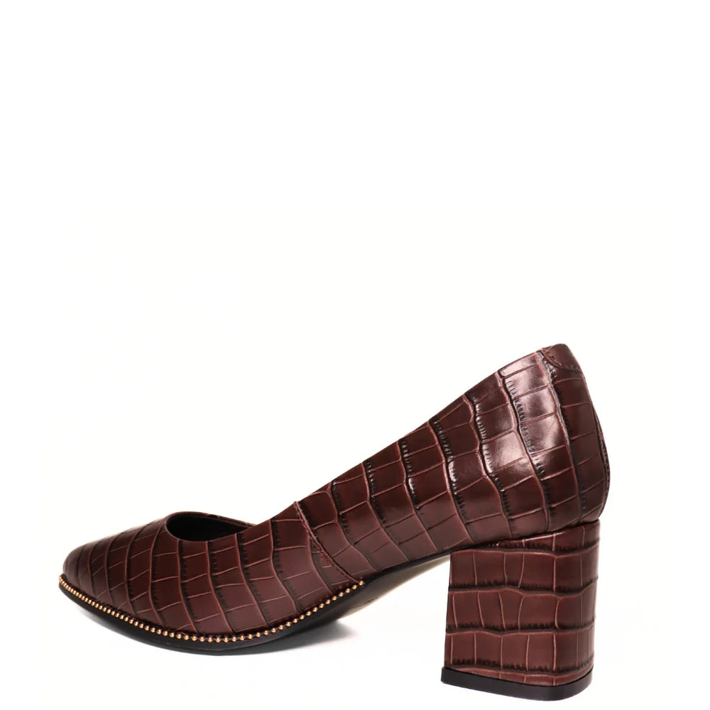 Frana Heel - Chocolate Croc