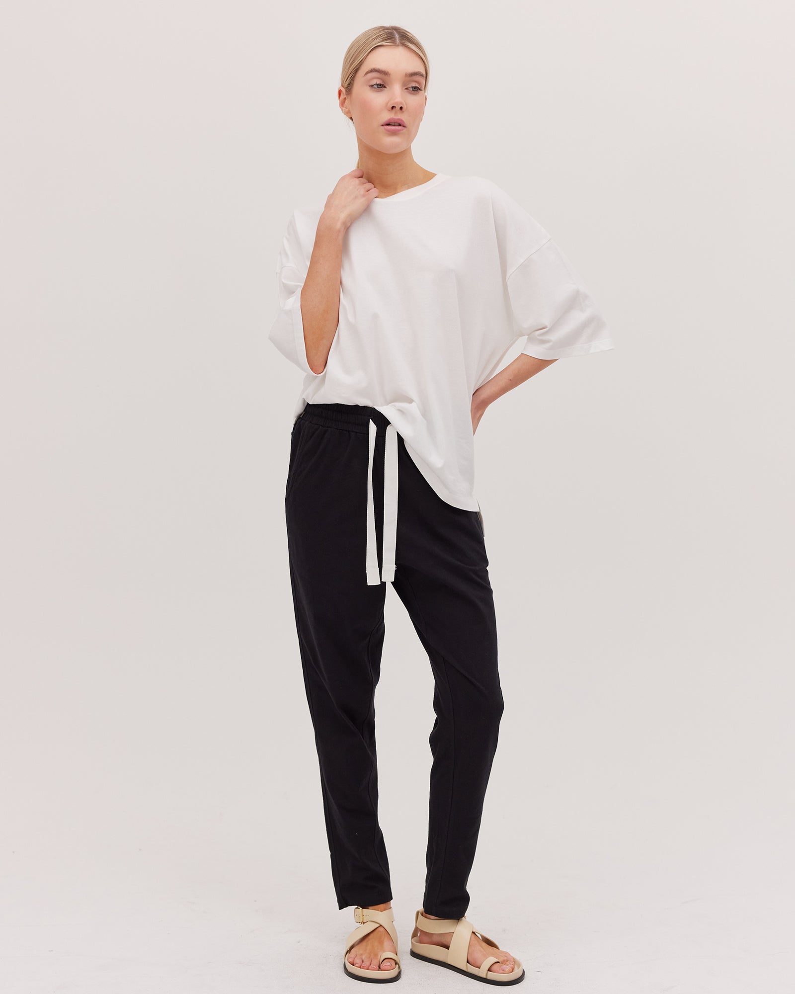 Cloth & Co The Jersey Lounge Pant - Black