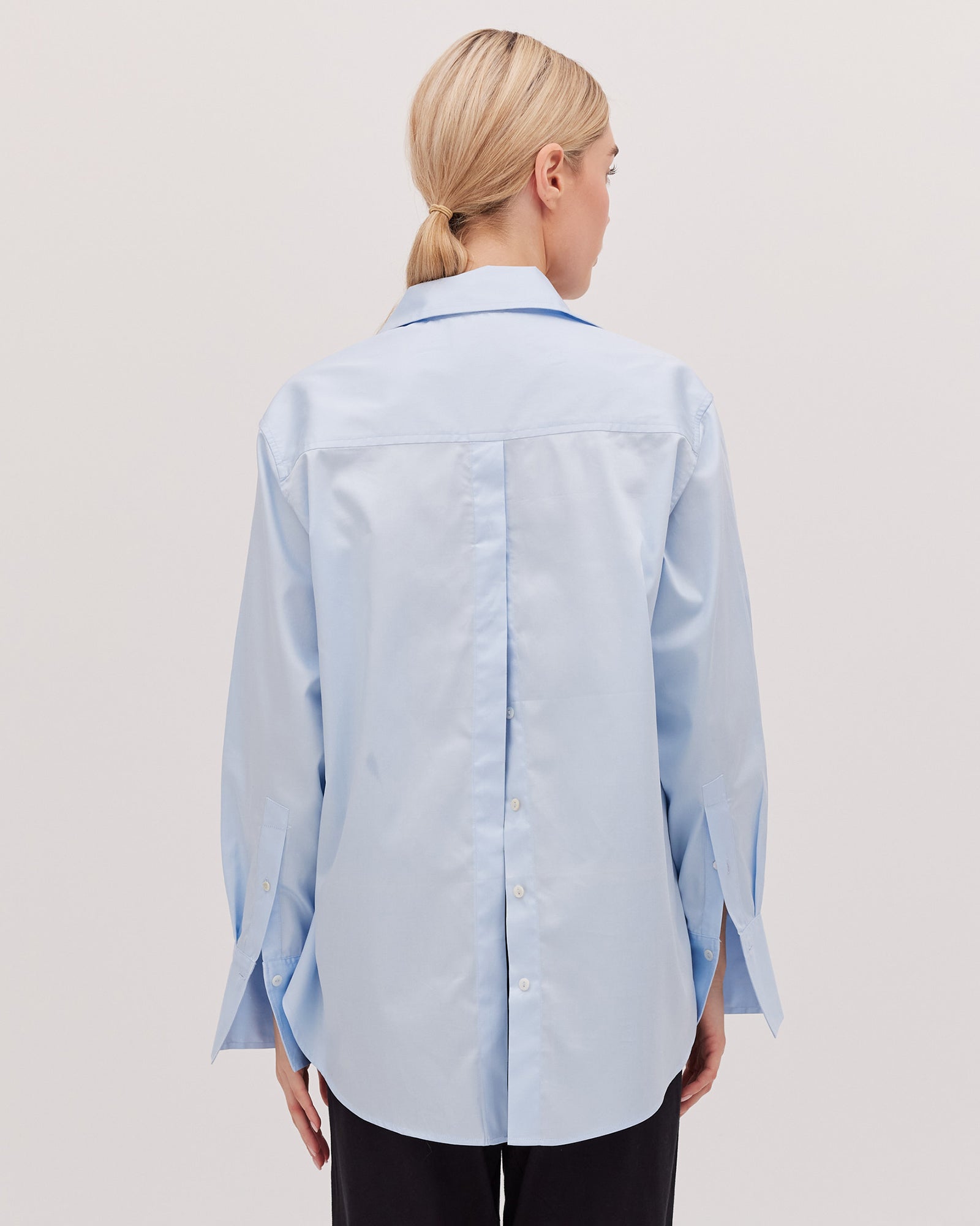 Cloth & Co The Split Back Shirt - Sky