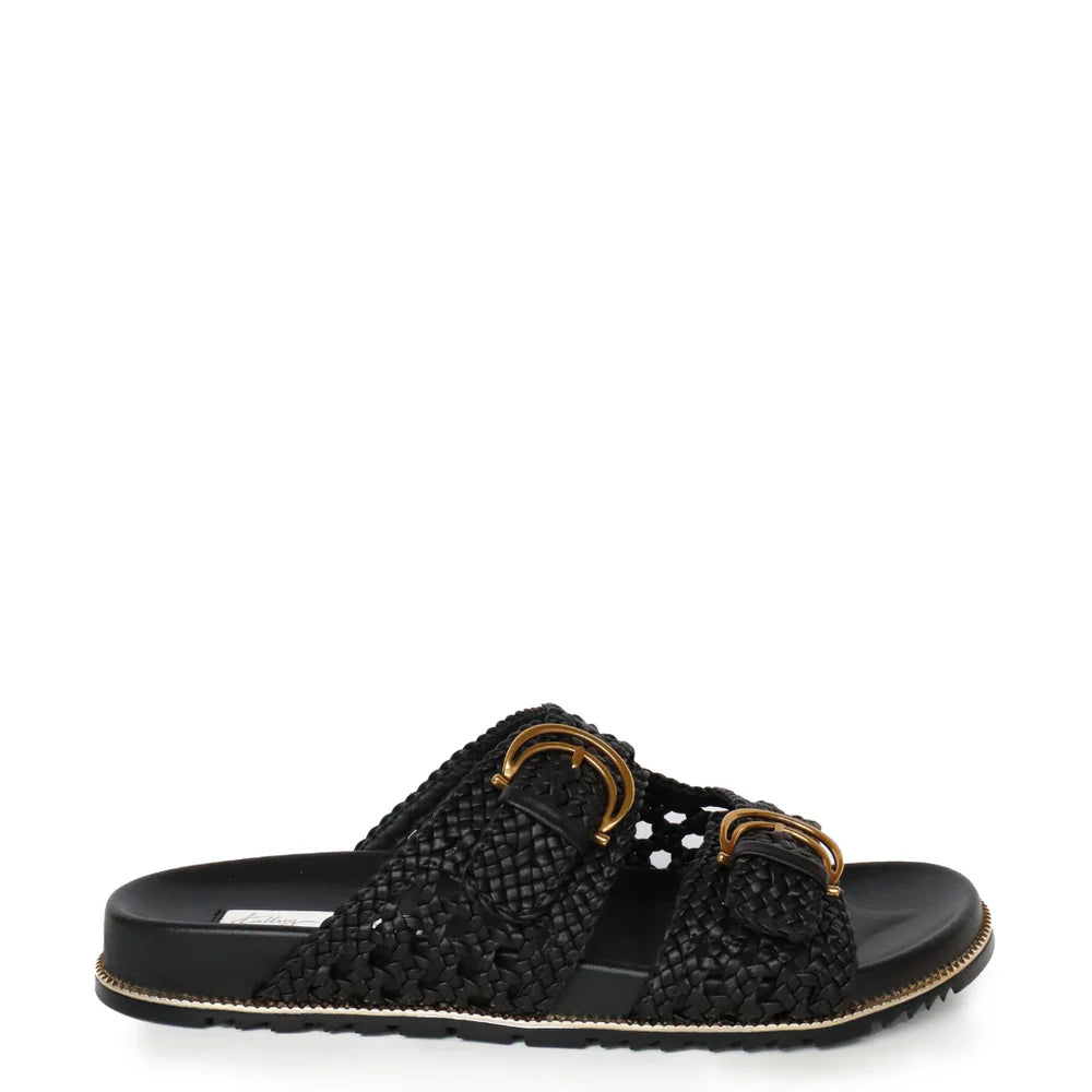 Kathryn Wilson Holly Slide - Black Woven