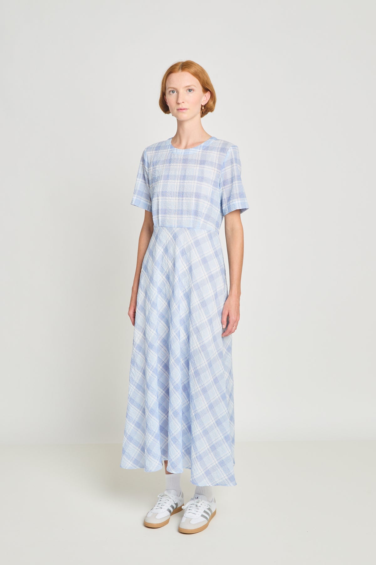 Balance Dress - Pale Blue Check