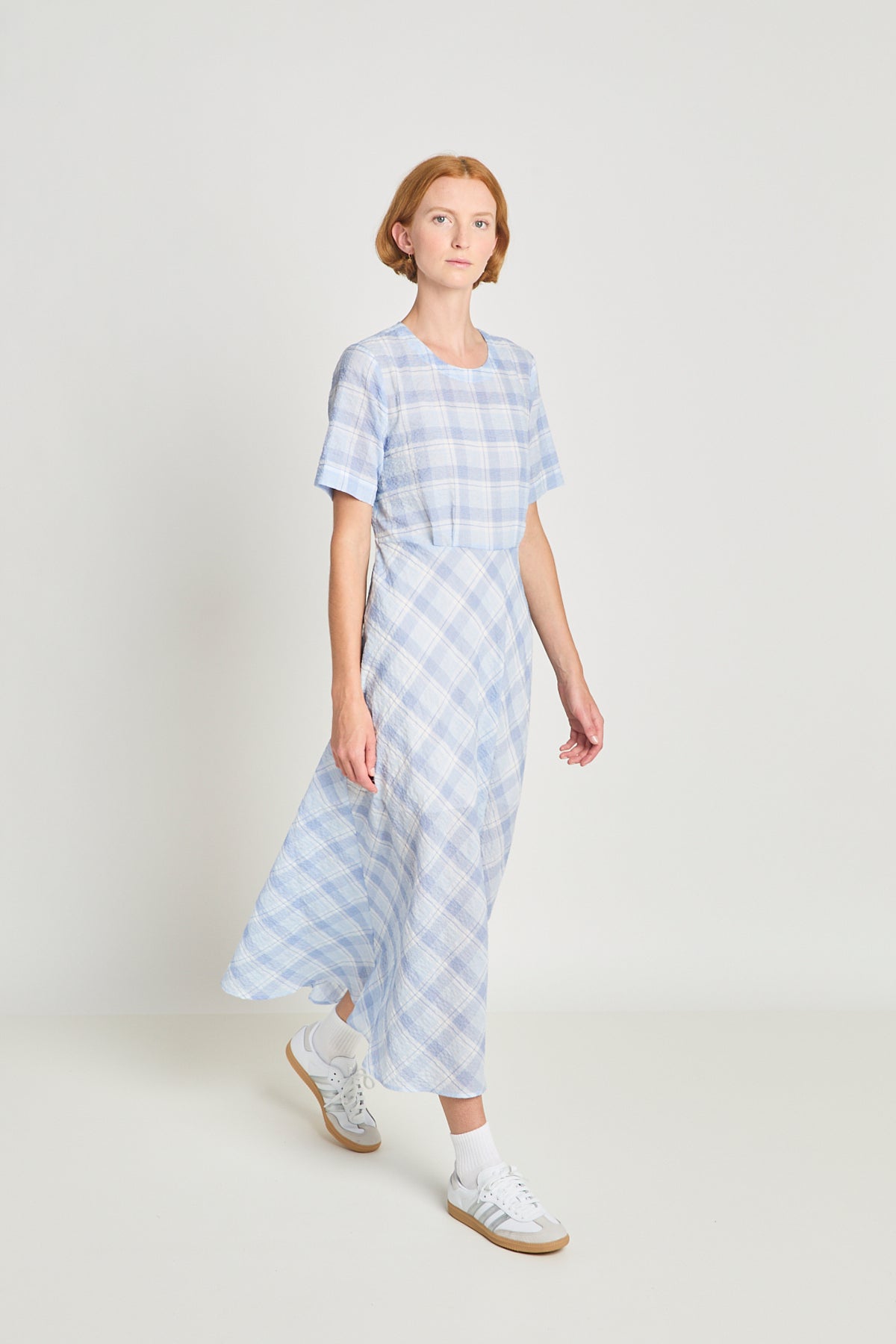 Balance Dress - Pale Blue Check