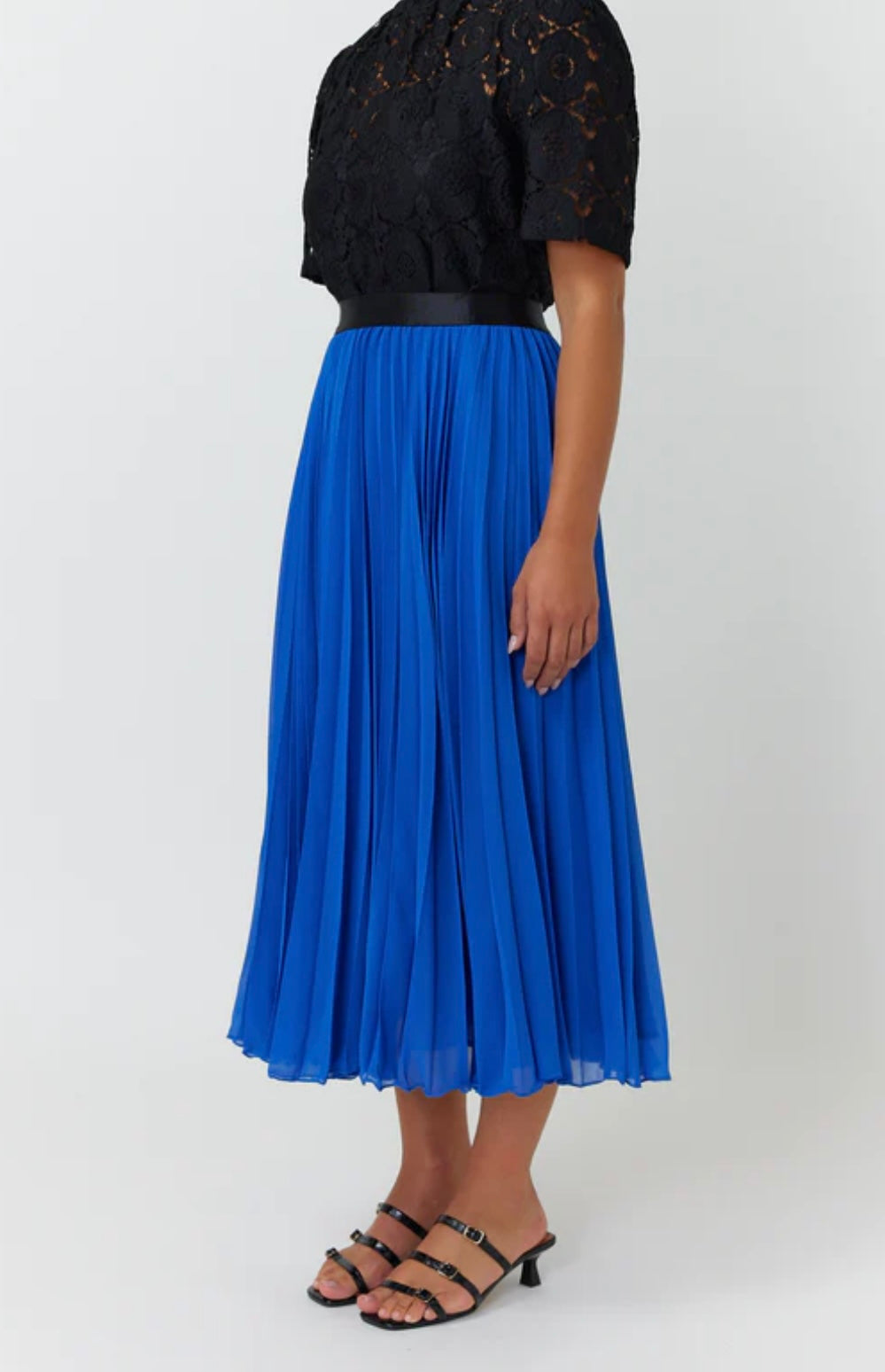 Sylvester Billowy Pleated Skirt - Blue