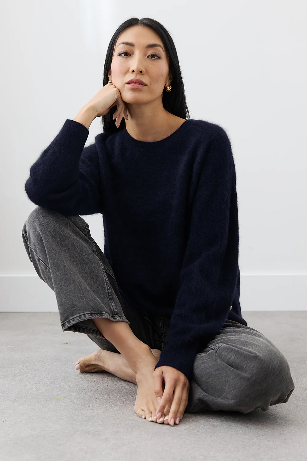 Mia Fratino Cashmere Cyra Sweater - Midnight