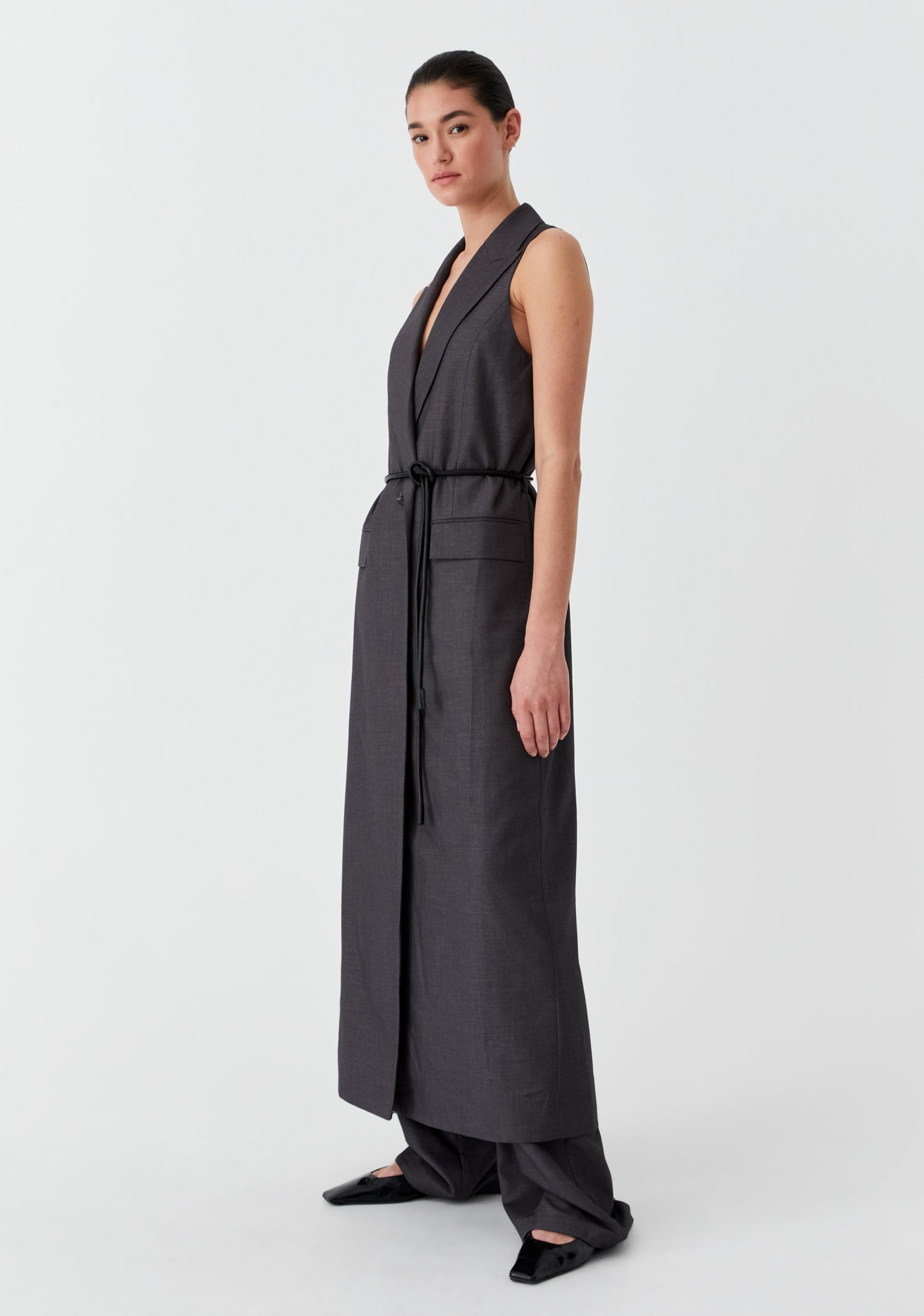 Morrison Vale Vest Dress - Charcoal