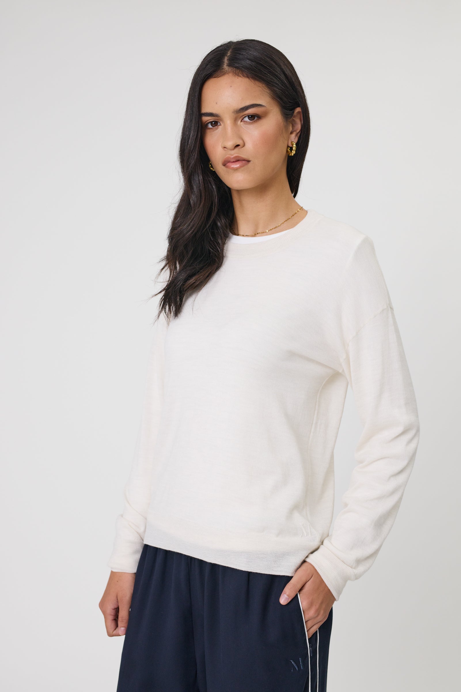 Marlow Alto Merino V-Neck - Ecru