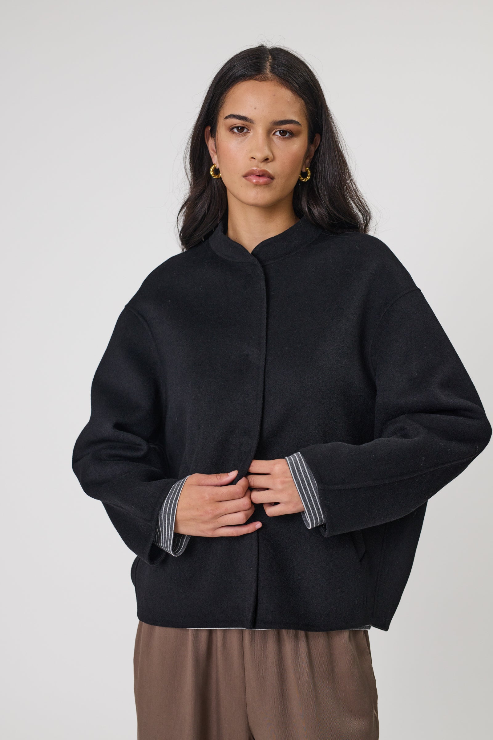 Marlow Annex Wool Bomber - Black