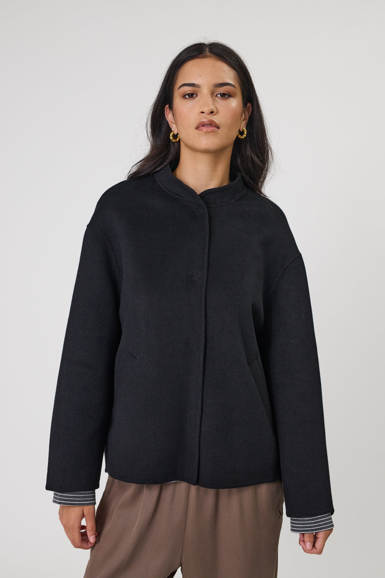 Marlow Annex Wool Bomber - Black