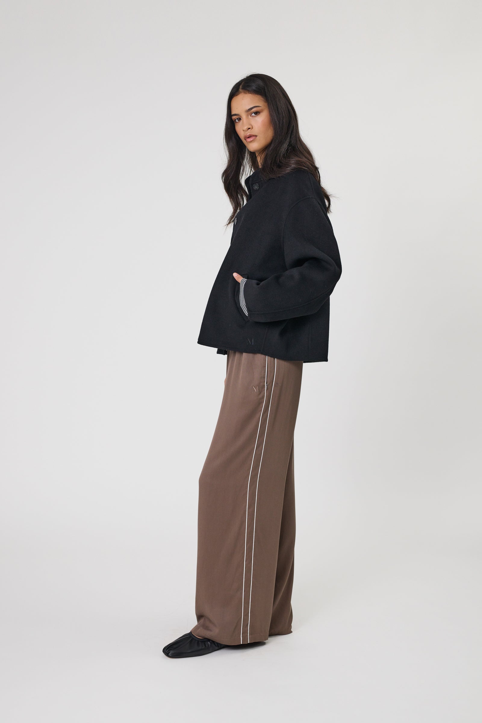 Marlow Annex Wool Bomber - Black