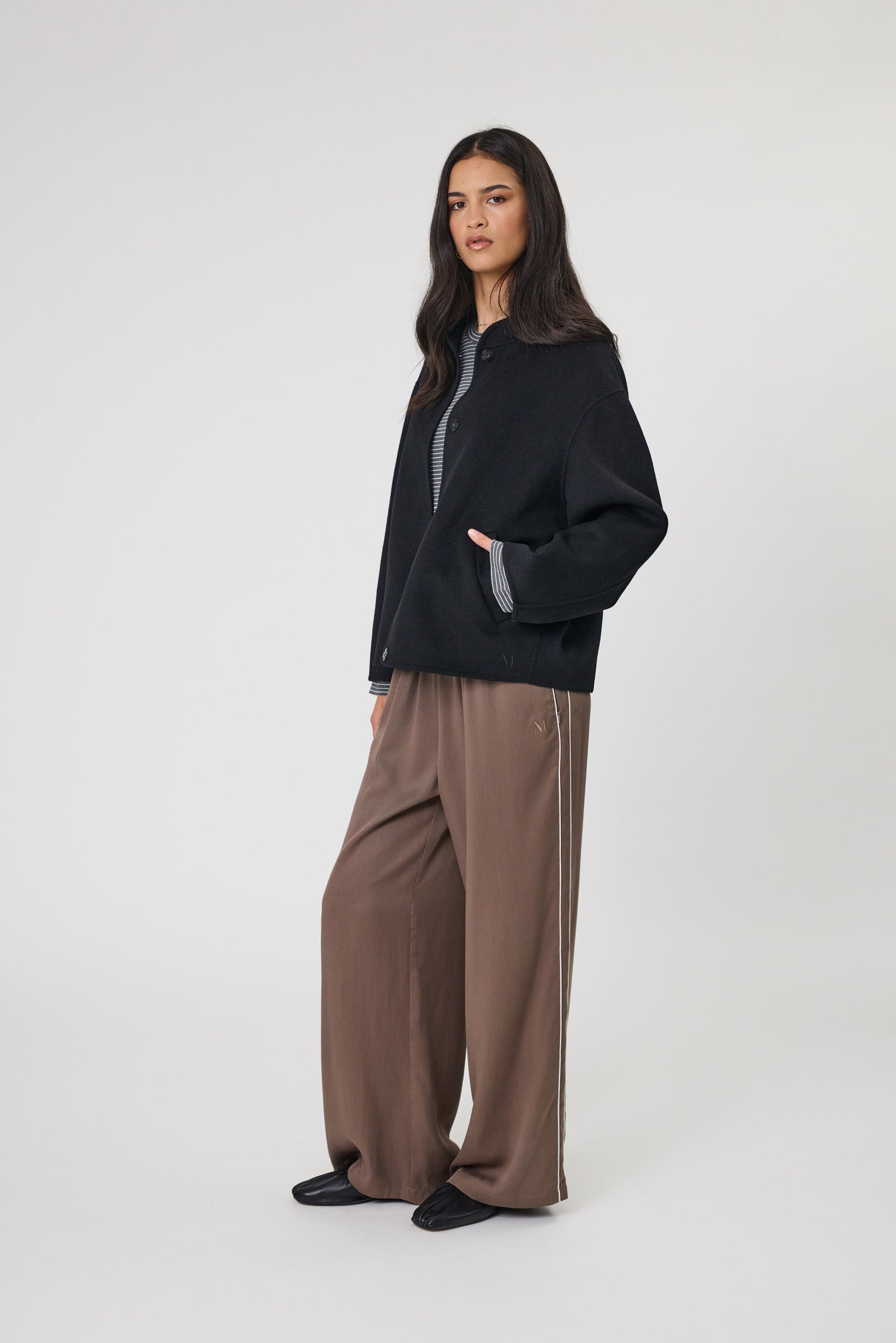 Marlow Annex Wool Bomber - Black