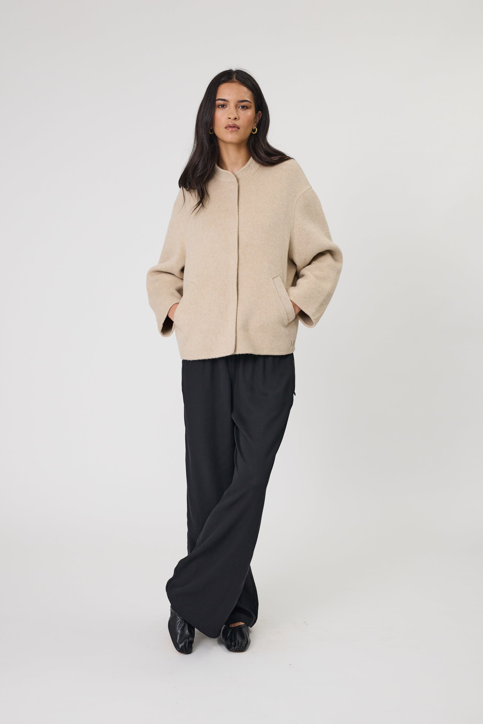 Marlow Annex Wool Bomber - Walnut Marle