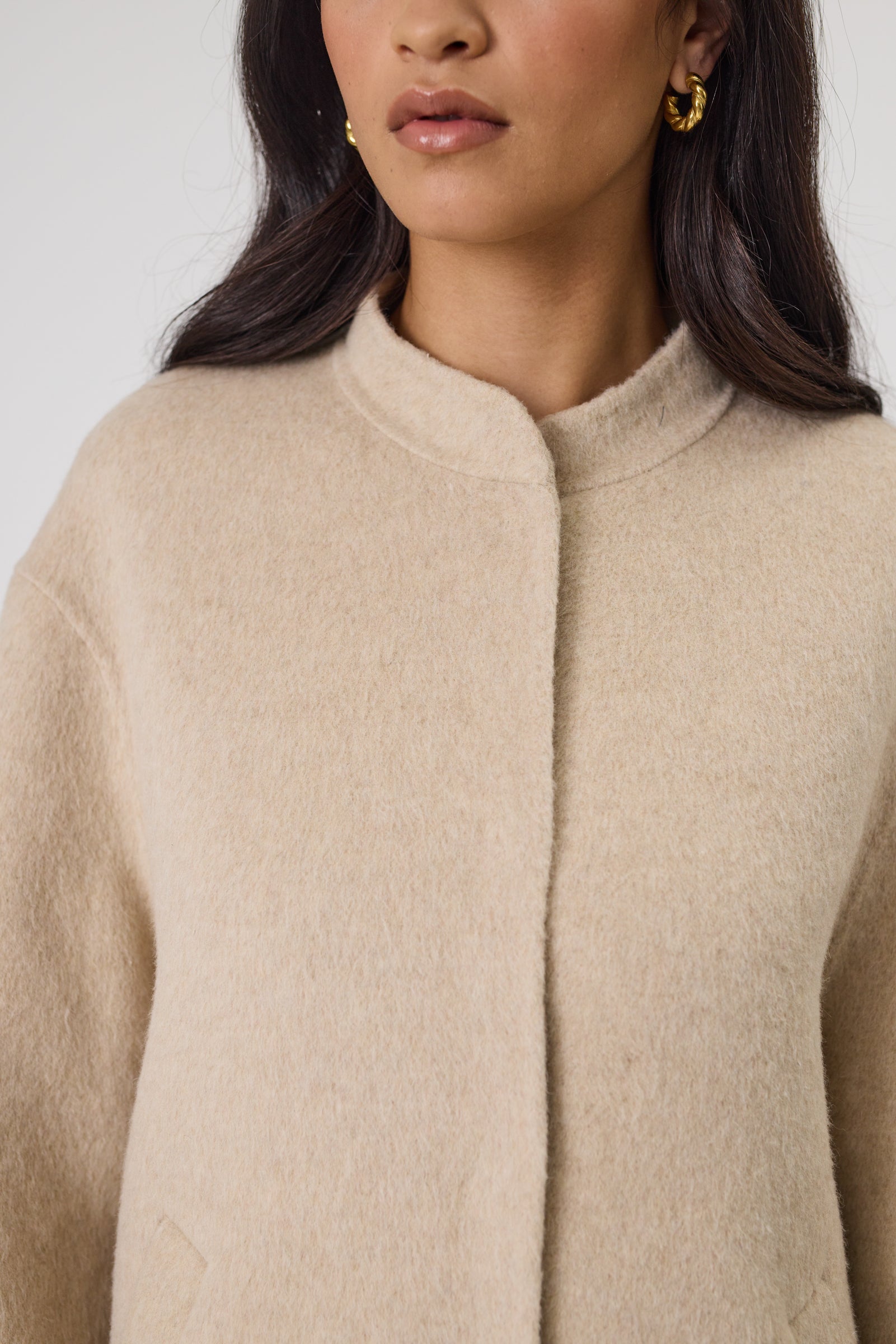 Marlow Annex Wool Bomber - Walnut Marle