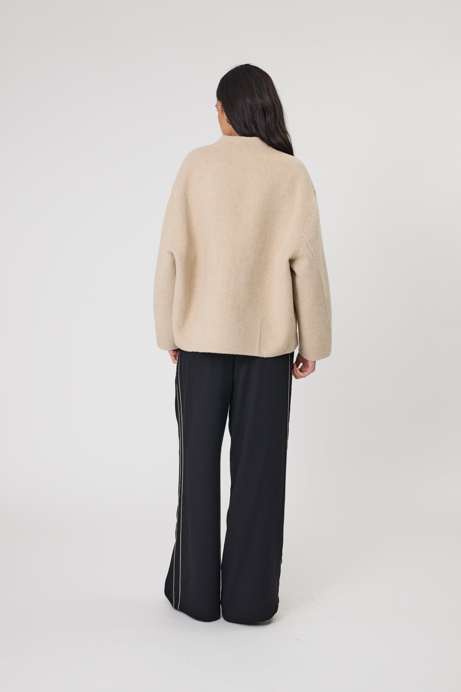 Marlow Annex Wool Bomber - Walnut Marle