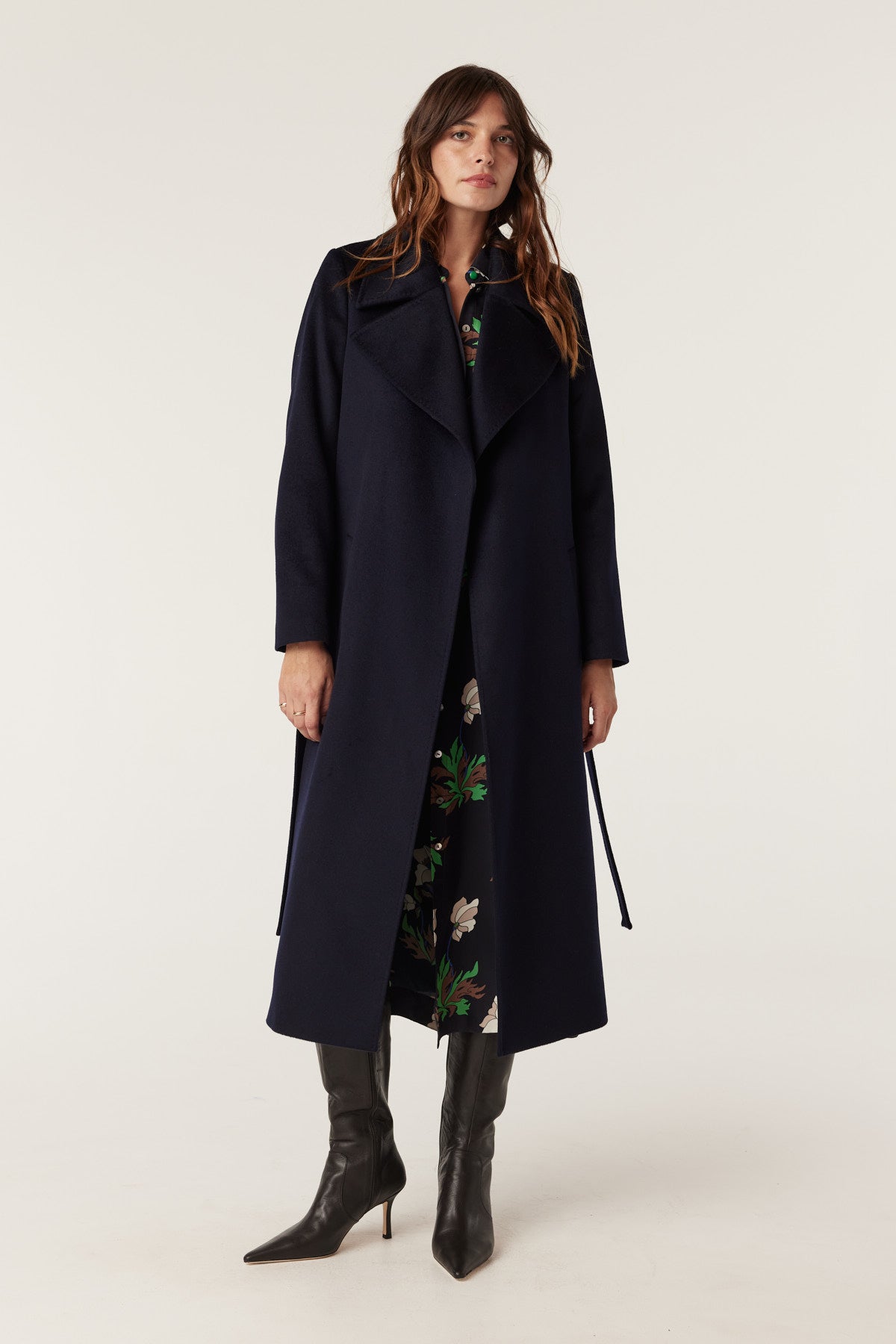 Cable Evans Coat - Navy