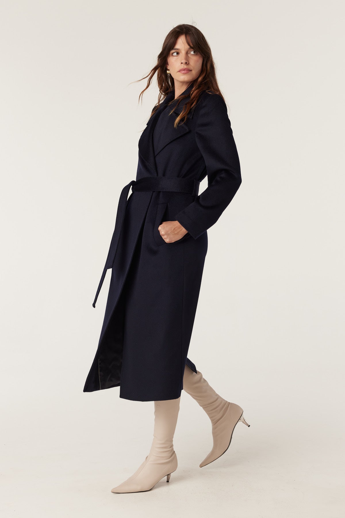 Cable Evans Coat - Navy