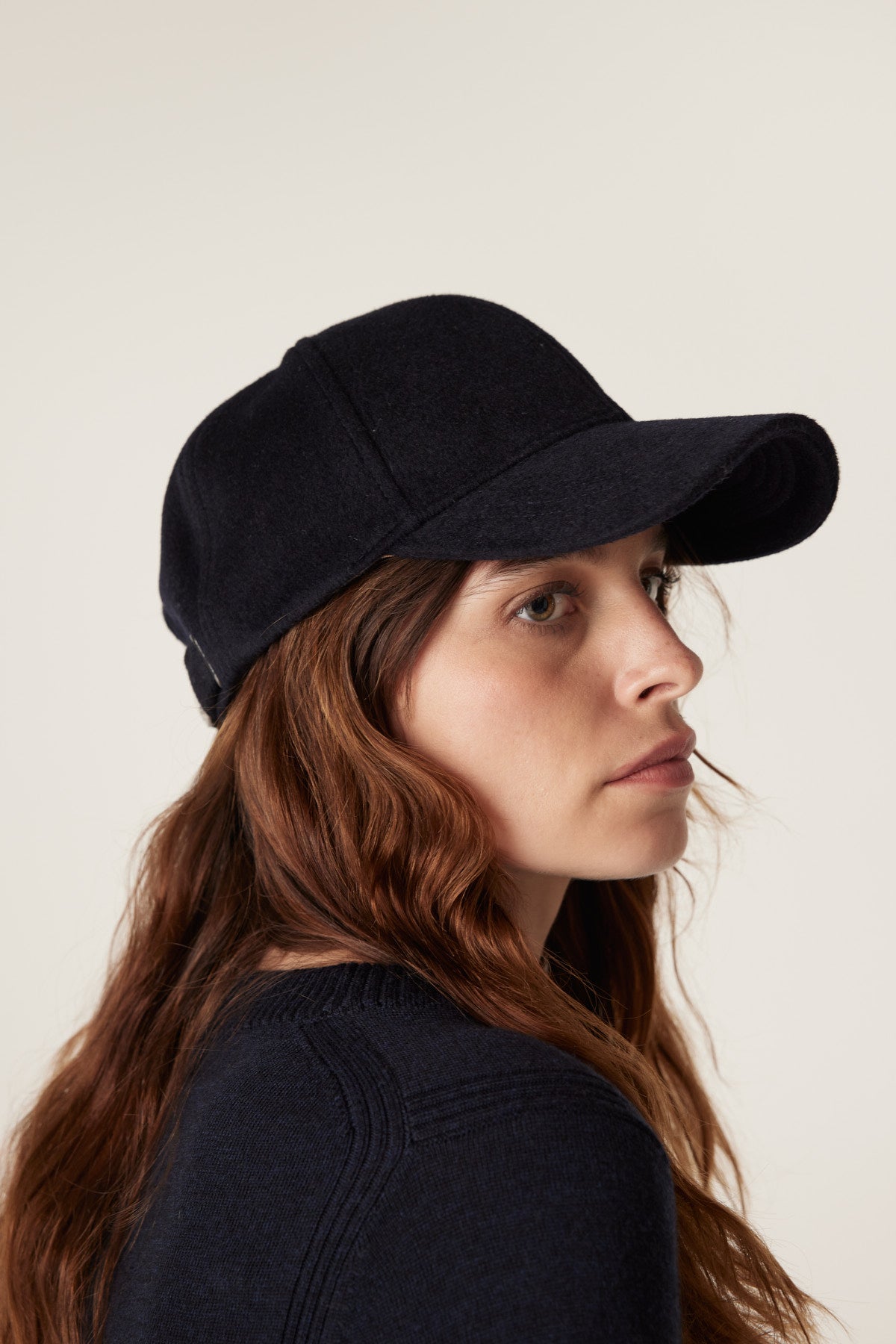 Cable Wool Cap - Navy