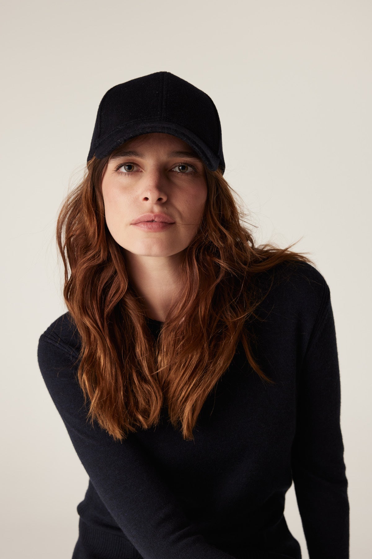 Cable Wool Cap - Navy