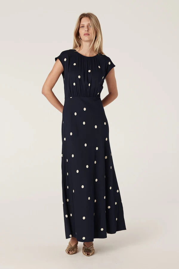 Cable Melbourne Muse Dress - Navy Spot