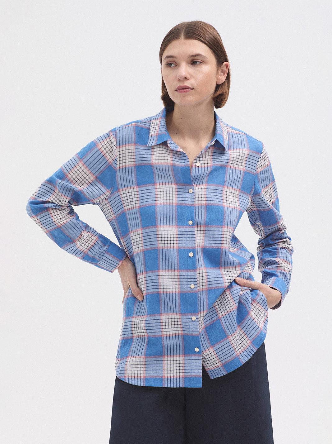 Nice Things Checkered Shirt - Blue