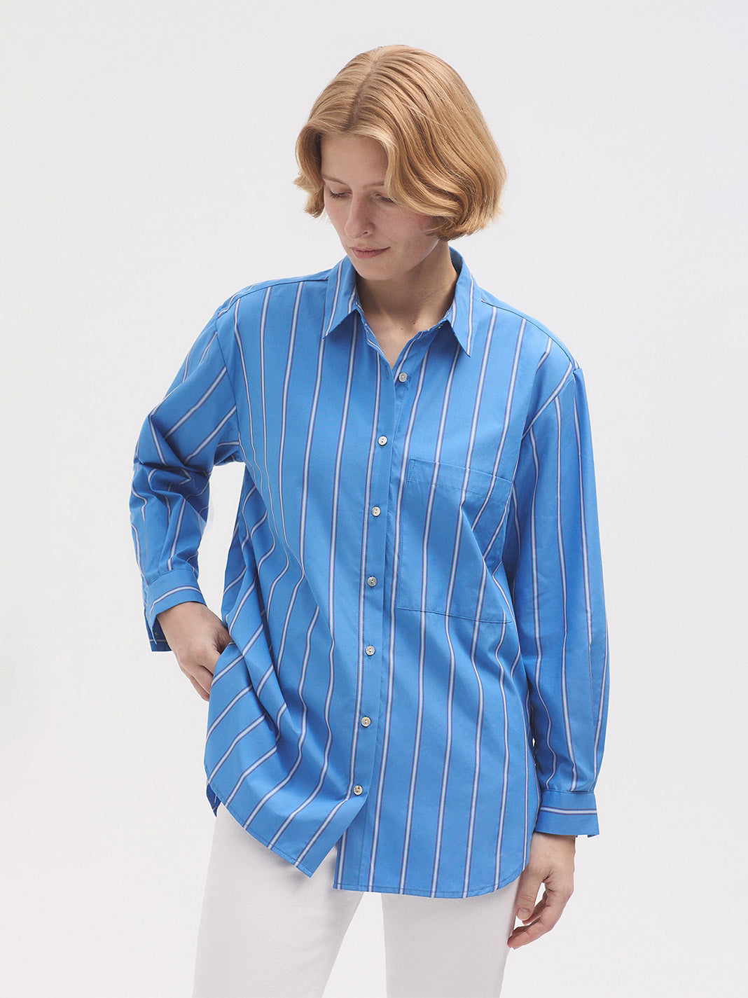 Nice Things Striped Shirt - Blue