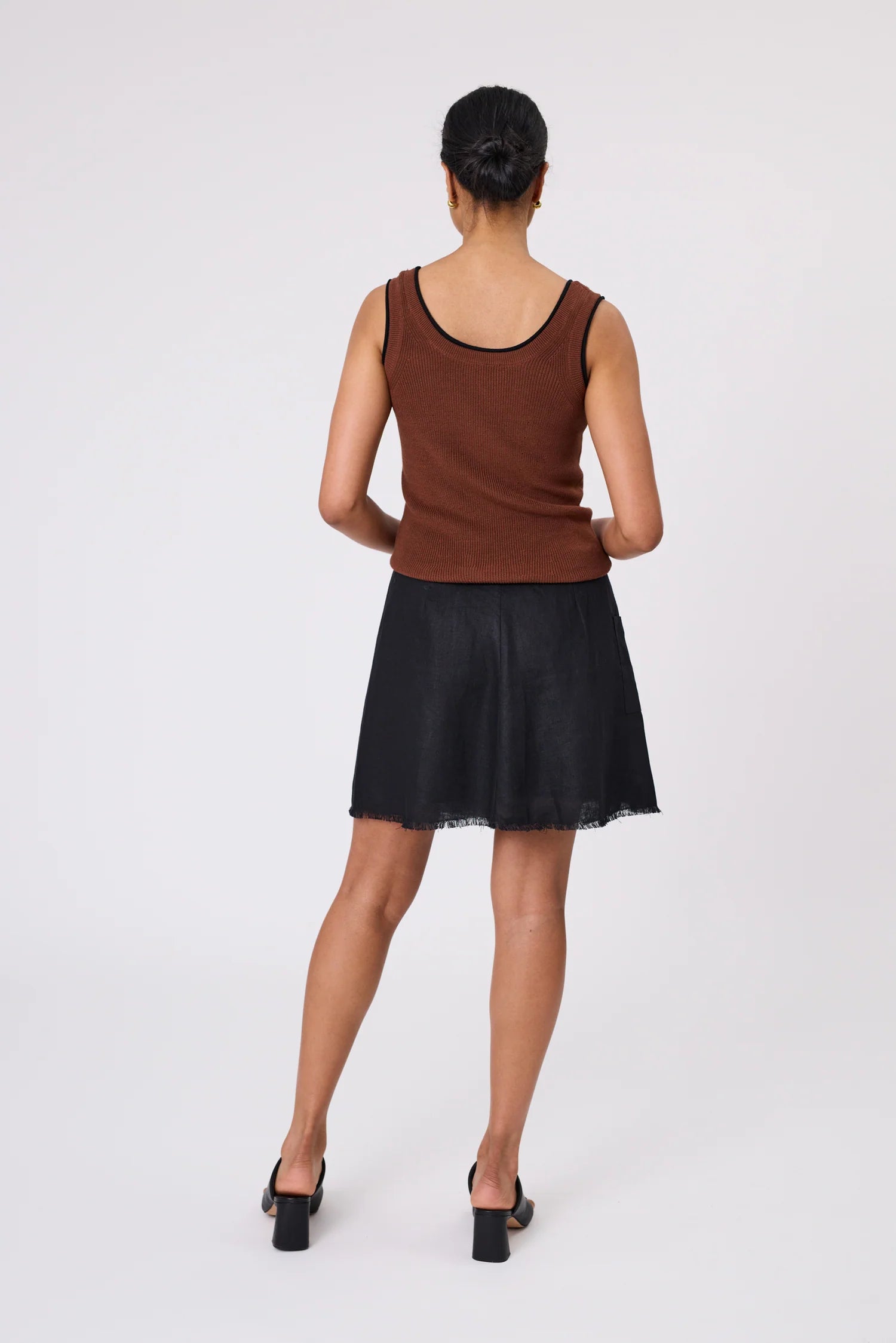 Marlow Casa Knit Tank - Burnt Umber