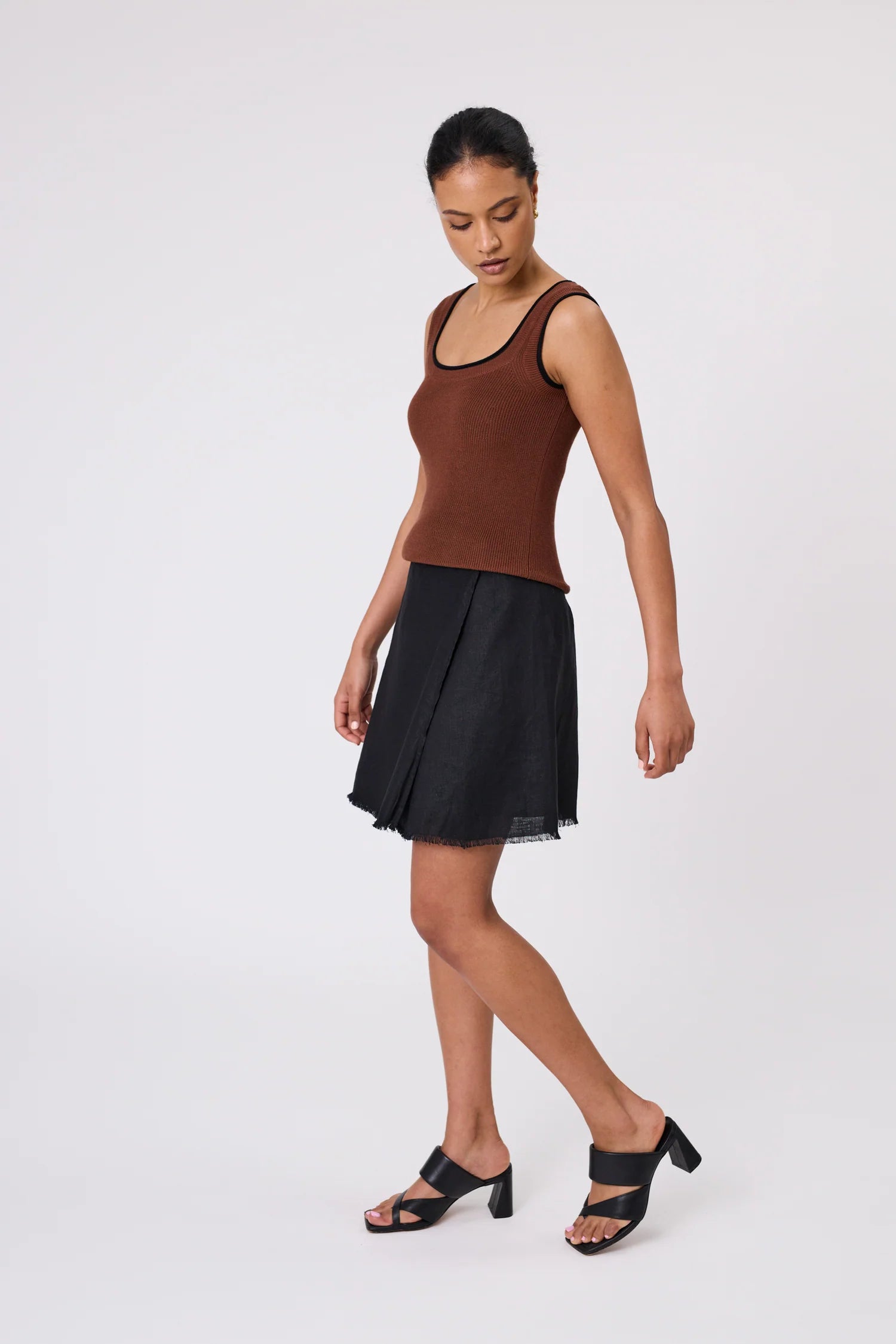 Marlow Casa Knit Tank - Burnt Umber