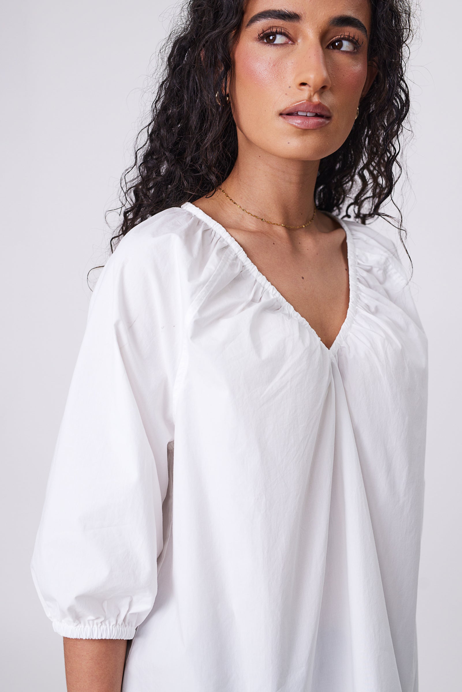 Marlow Cascade Blouse - Chalk
