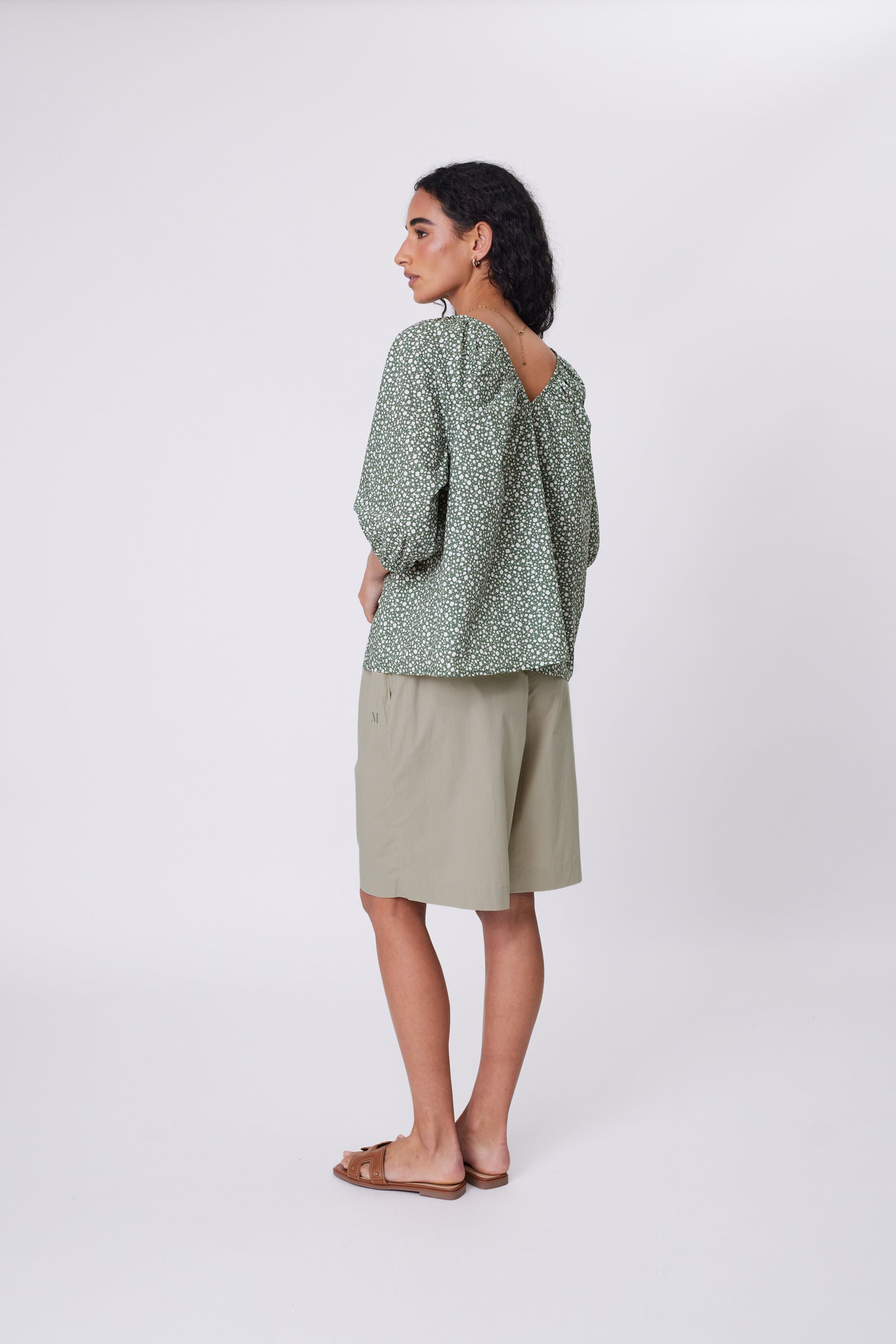 Marlow Cascade Blouse - Meadow Print