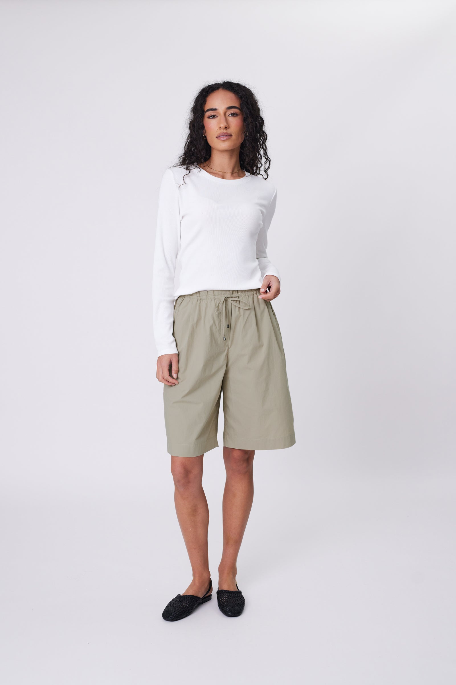 Marlow Cascade Longline Short - Hummus