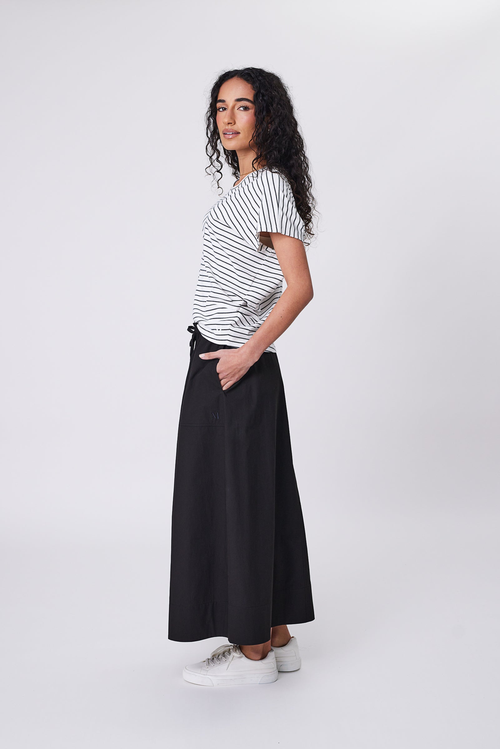 Marlow Cascade Skirt - Black