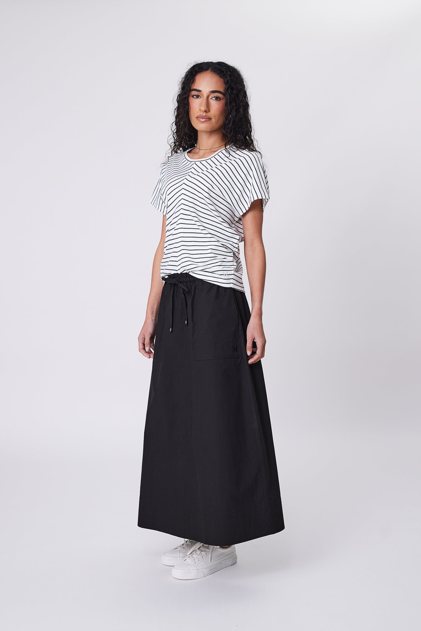 Marlow Cascade Skirt - Black