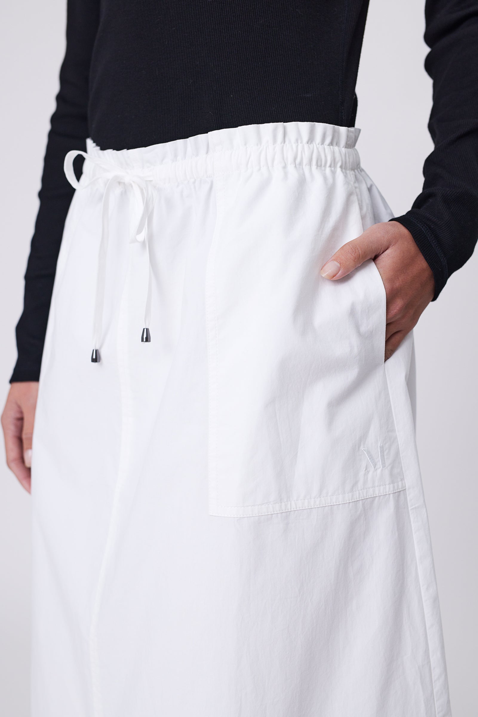 Marlow Cascade Skirt - Chalk