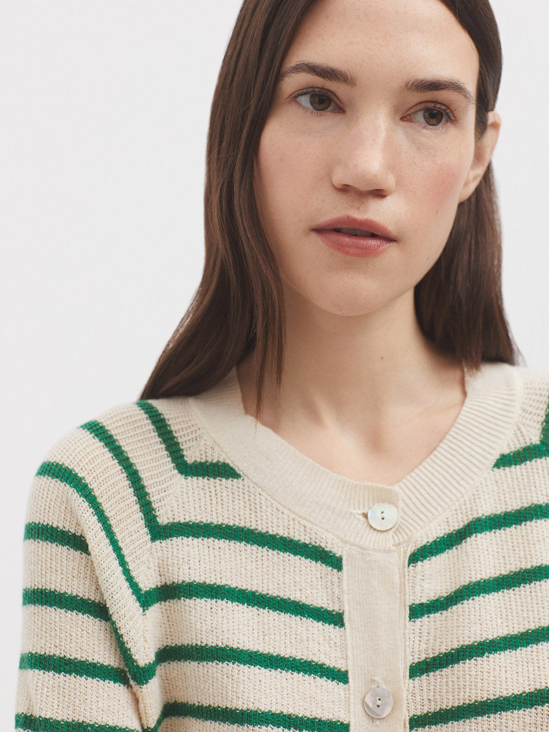 Nice Things Striped Cardigan S/S