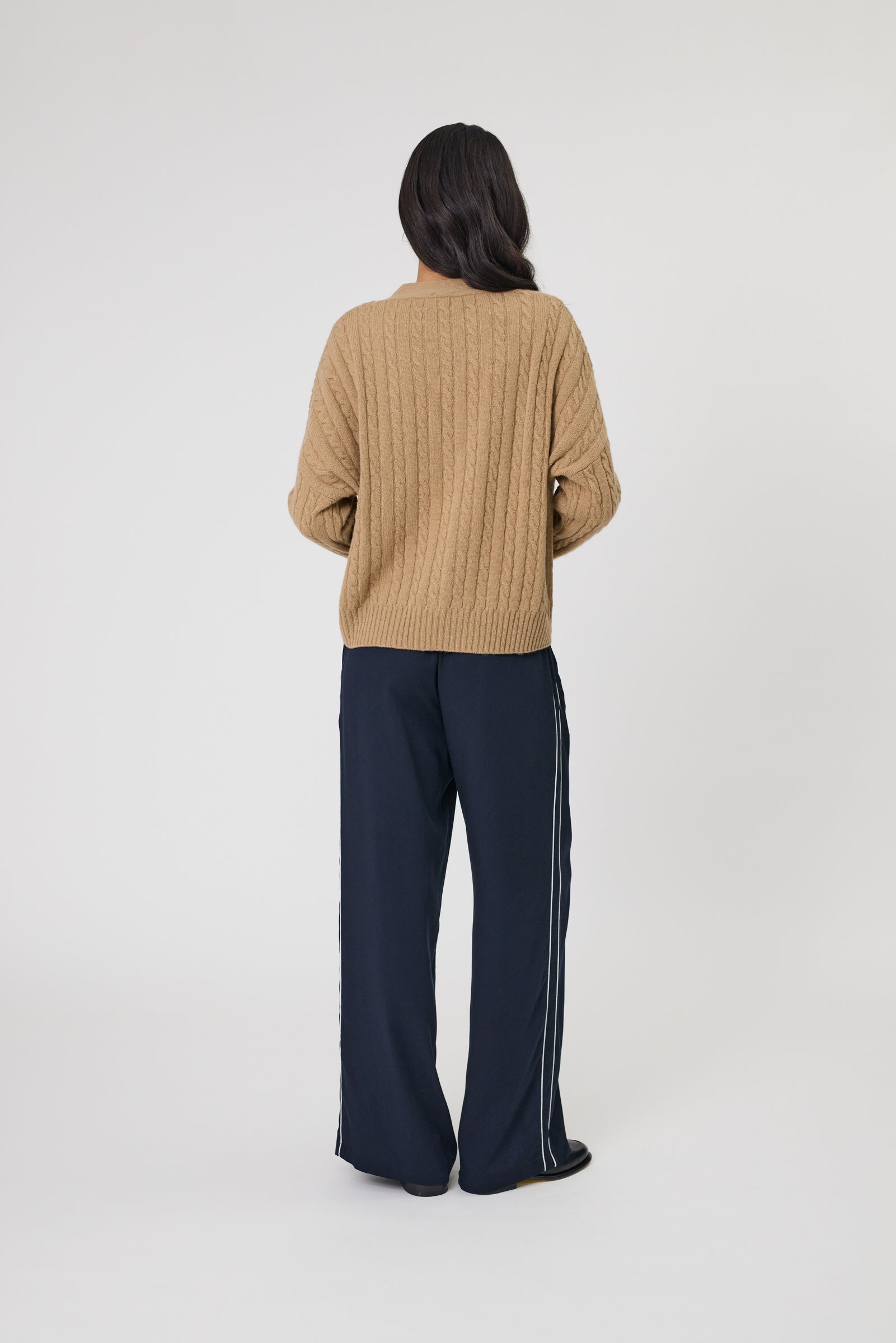 Marlow Copenhagen Cable Knit Crew - Taupe