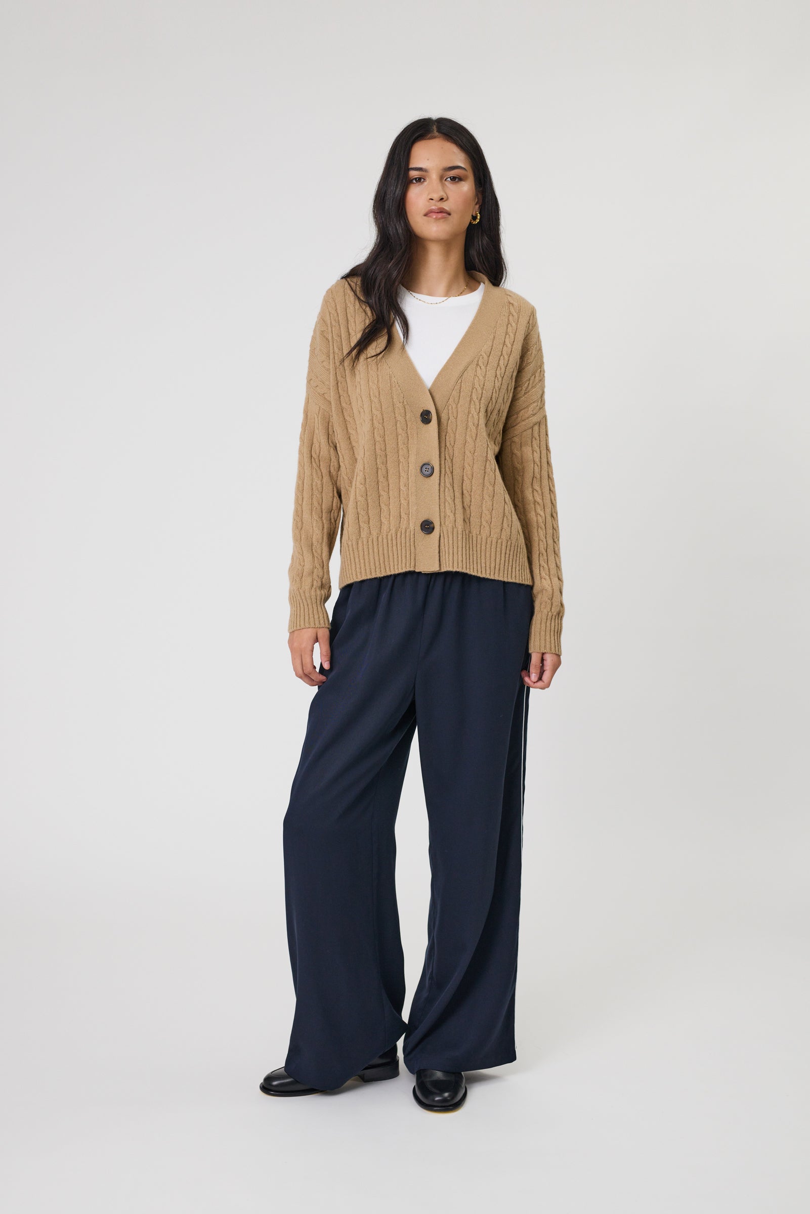 Marlow Copenhagen Cable Knit Crew - Taupe