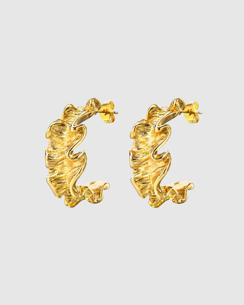 Crinkle Earring - Gold